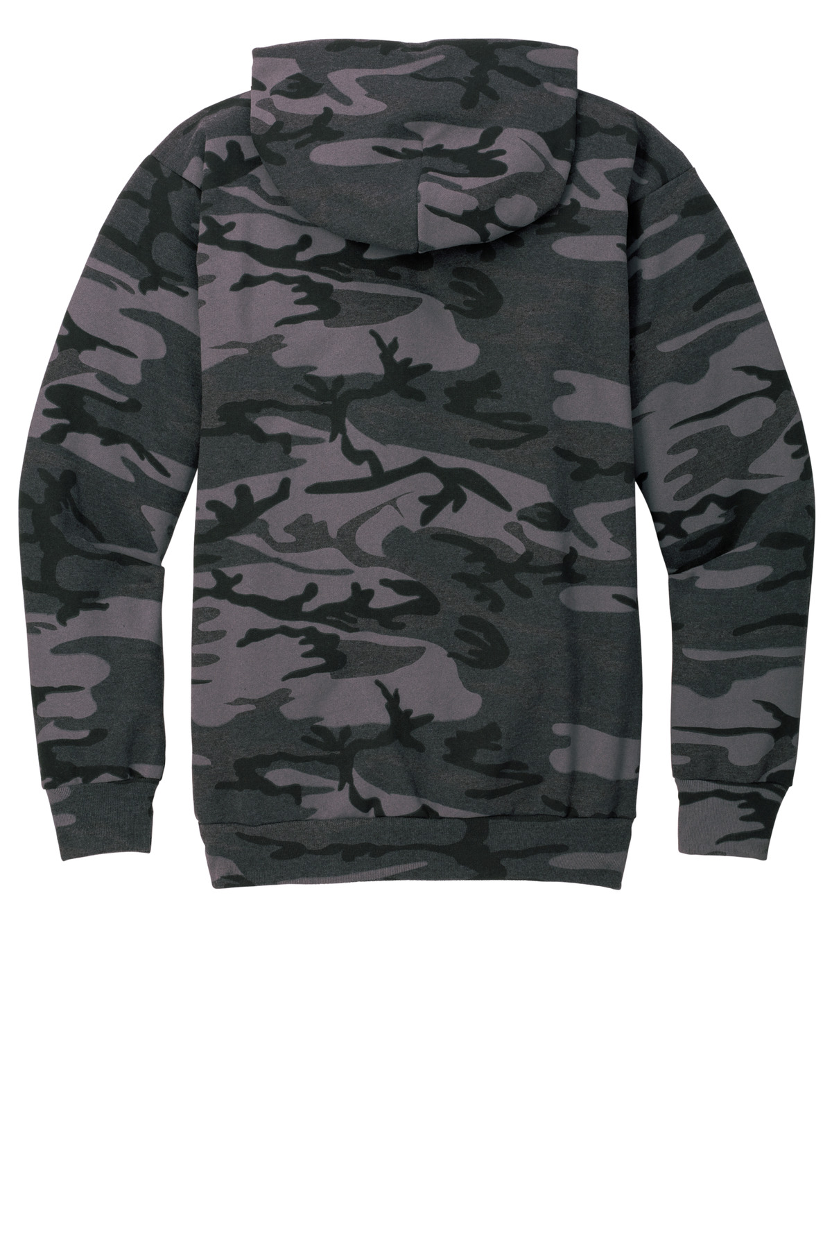 PC78HC Port & Company Core Fleece Camo Pullover Hooded Sweatshirt. - Back Image