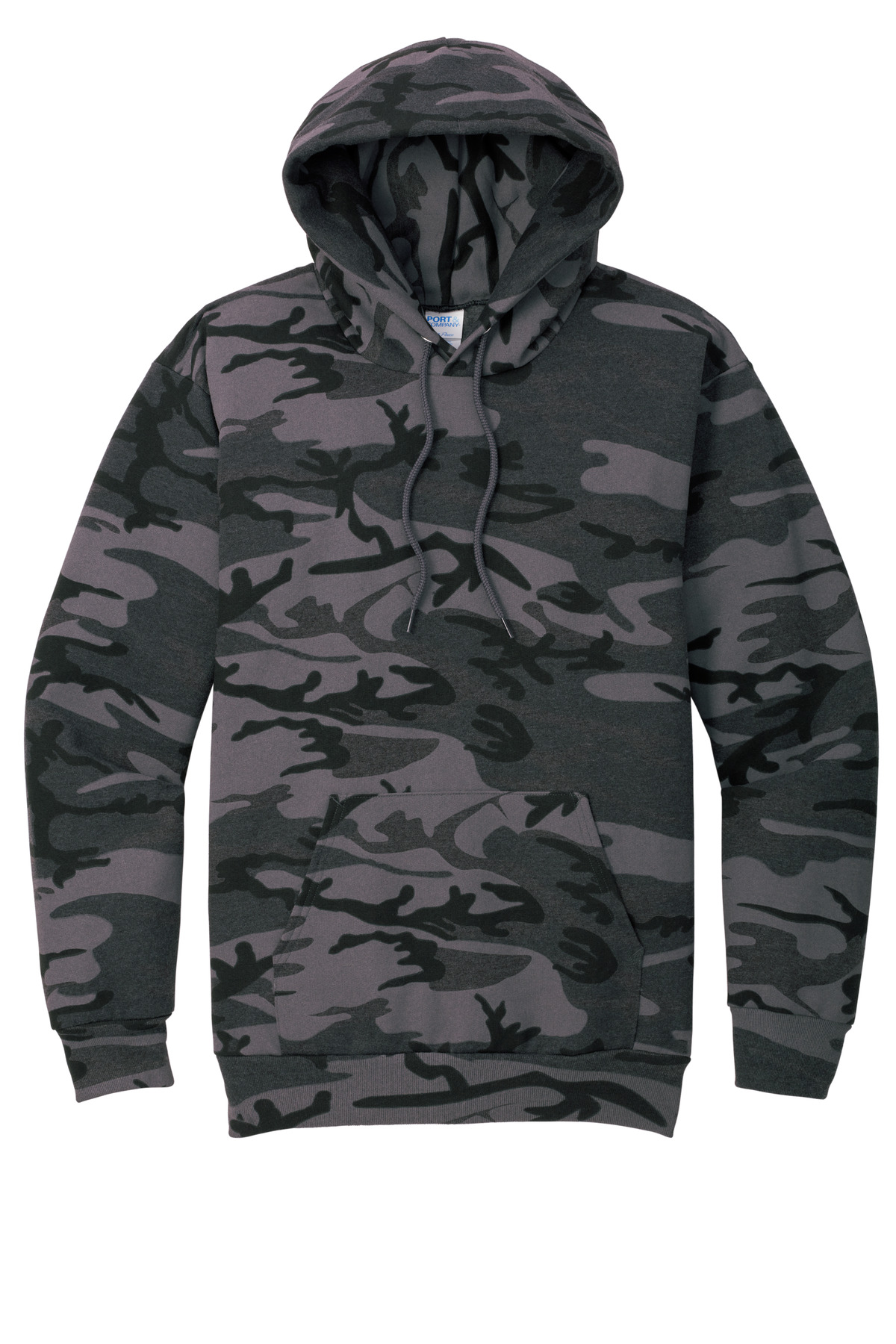 PC78HC Port & Company Core Fleece Camo Pullover Hooded Sweatshirt.