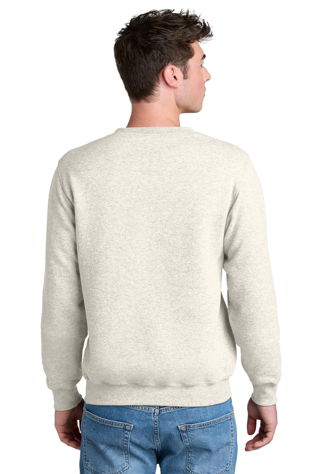 PC78PKT Port & Company Core Fleece Crewneck Pocket Sweatshirt - Back Image