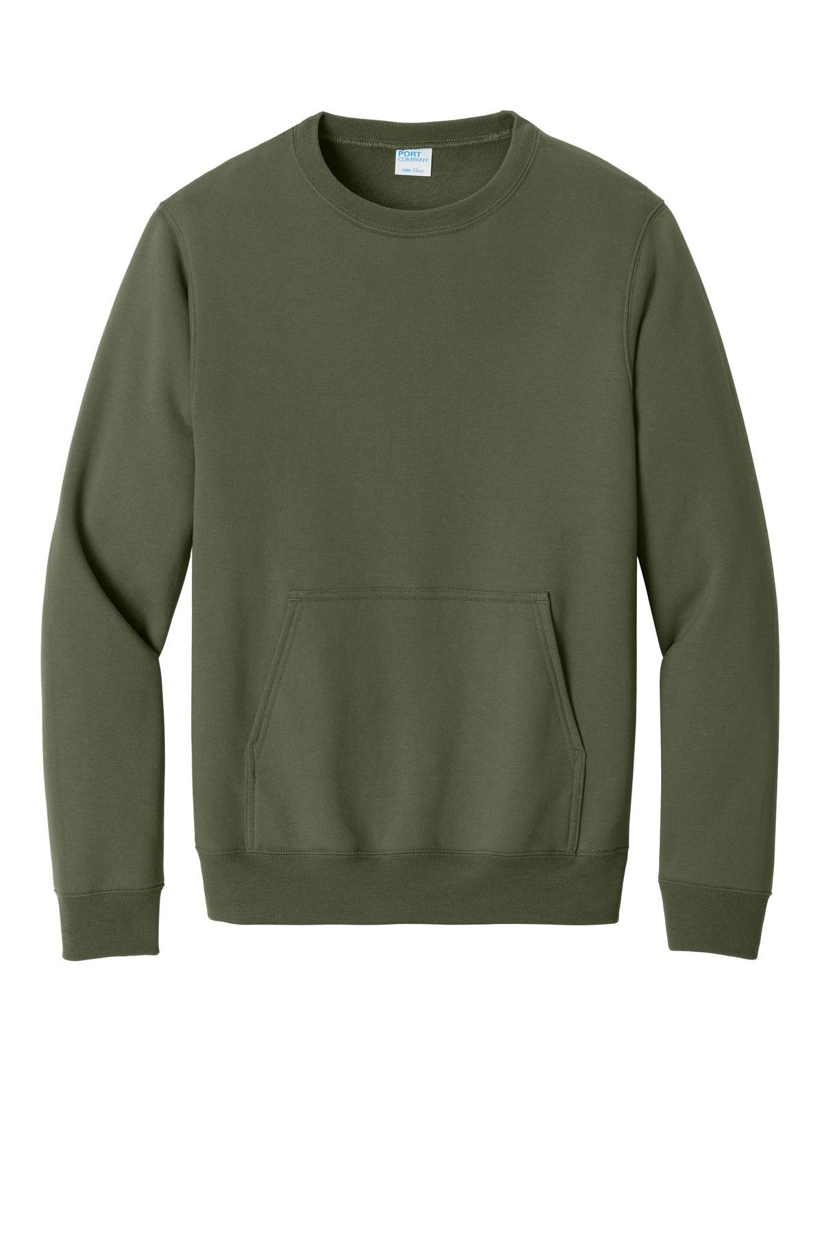 PC78PKT Port & Company Core Fleece Crewneck Pocket Sweatshirt