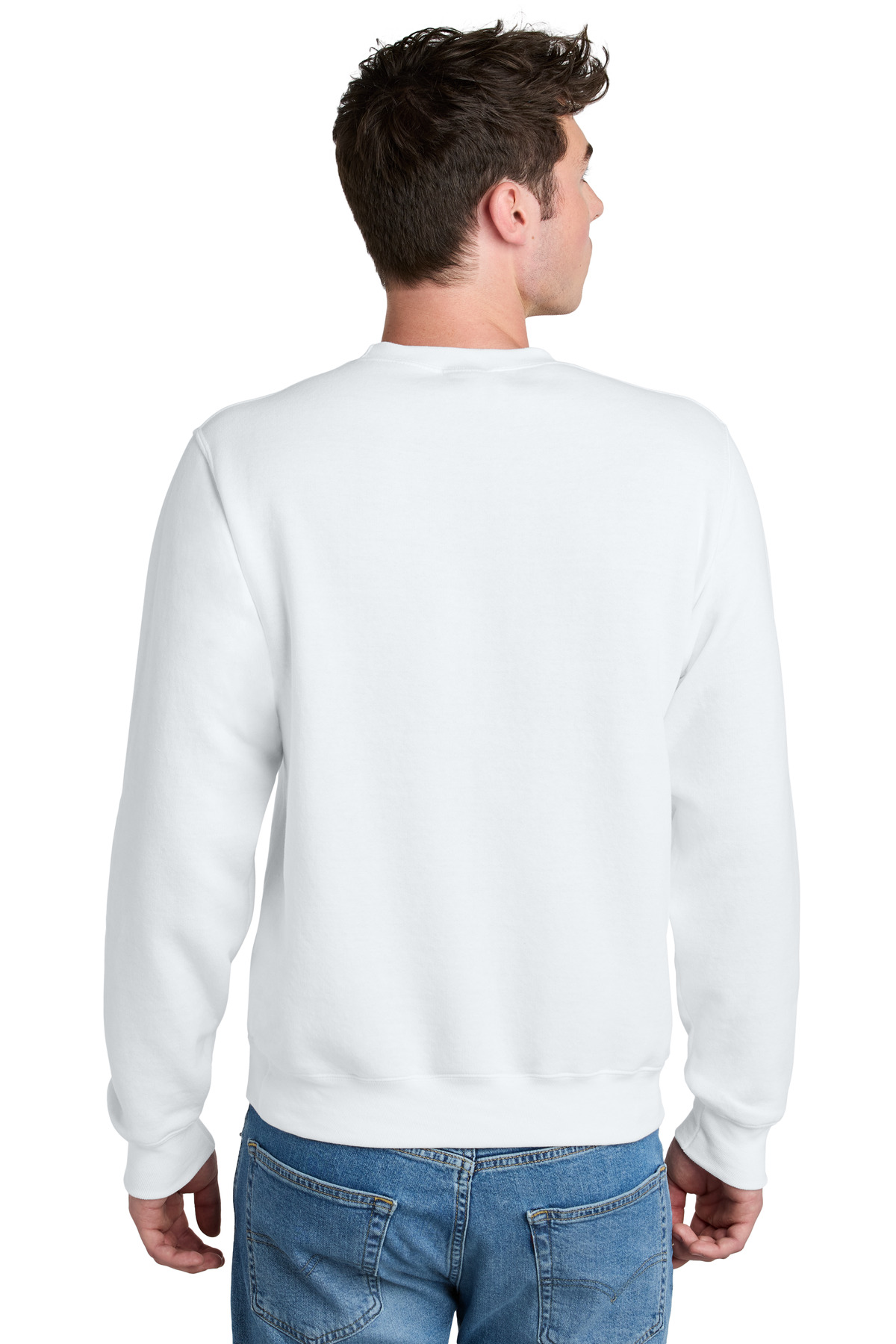 PC78PKT Port & Company Core Fleece Crewneck Pocket Sweatshirt - Back Image