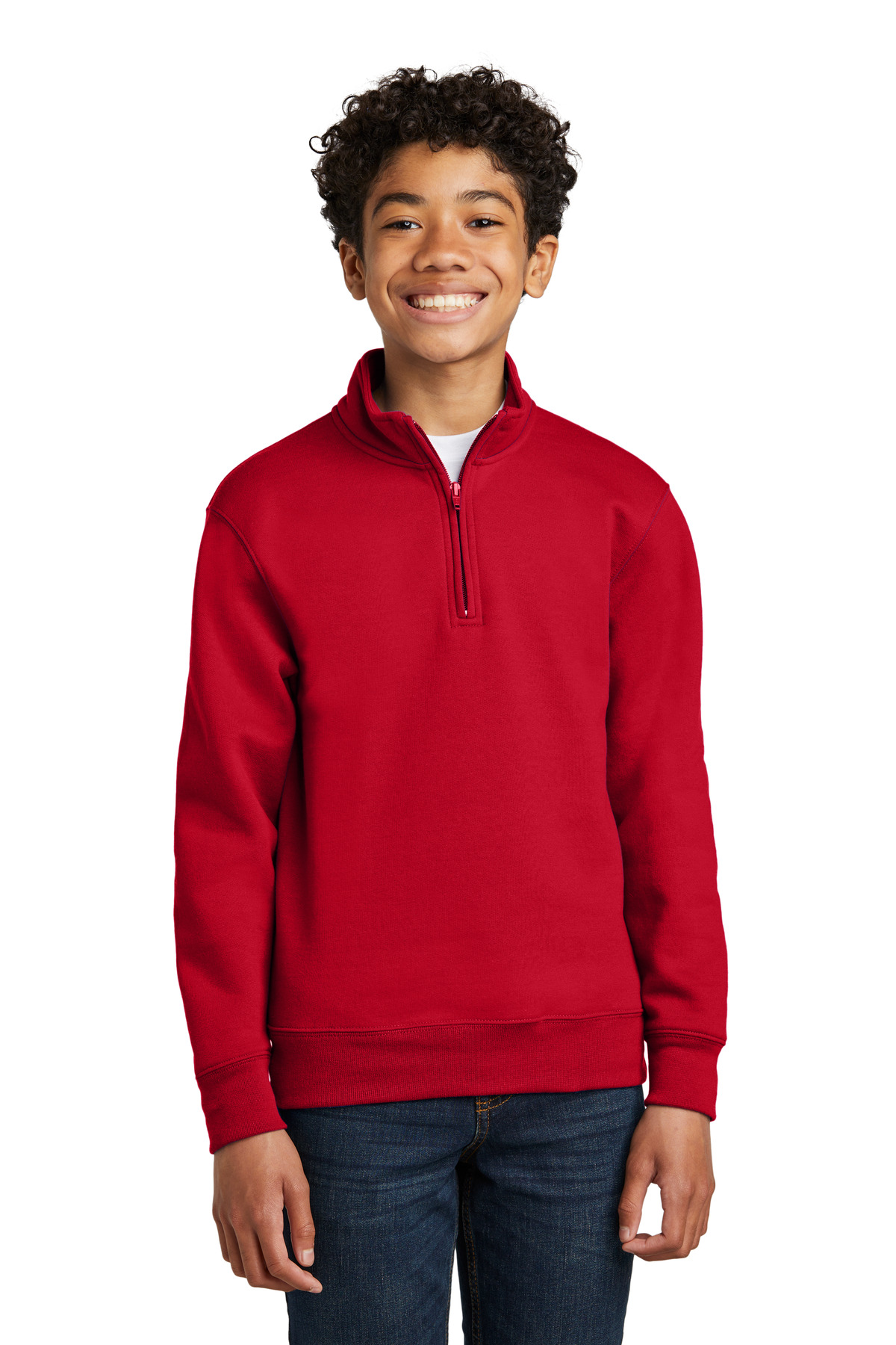 PC78YQ Port & Company Youth Core Fleece 1/4-Zip Pullover Sweatshirt
