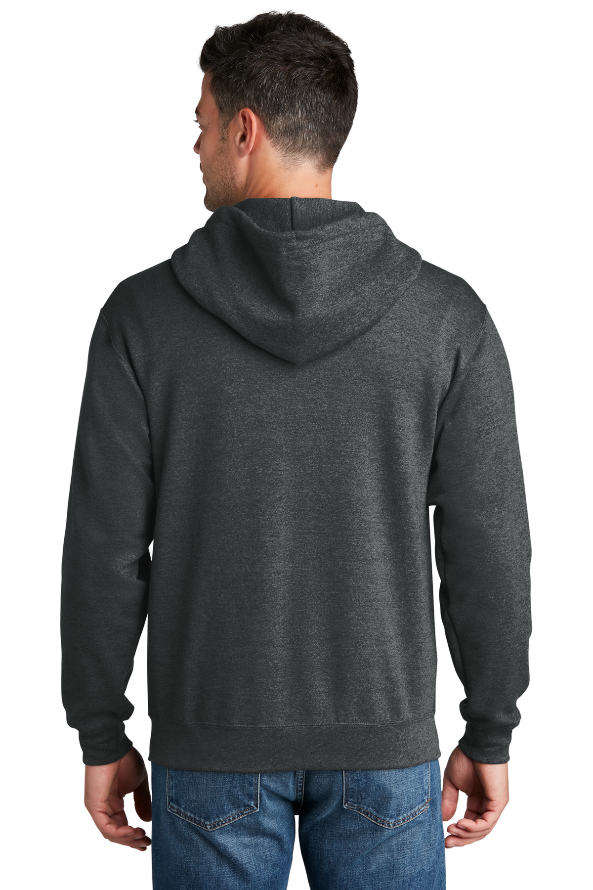 PC78ZH Port & Company - Core Fleece Full-Zip Hooded Sweatshirt. - Back Image