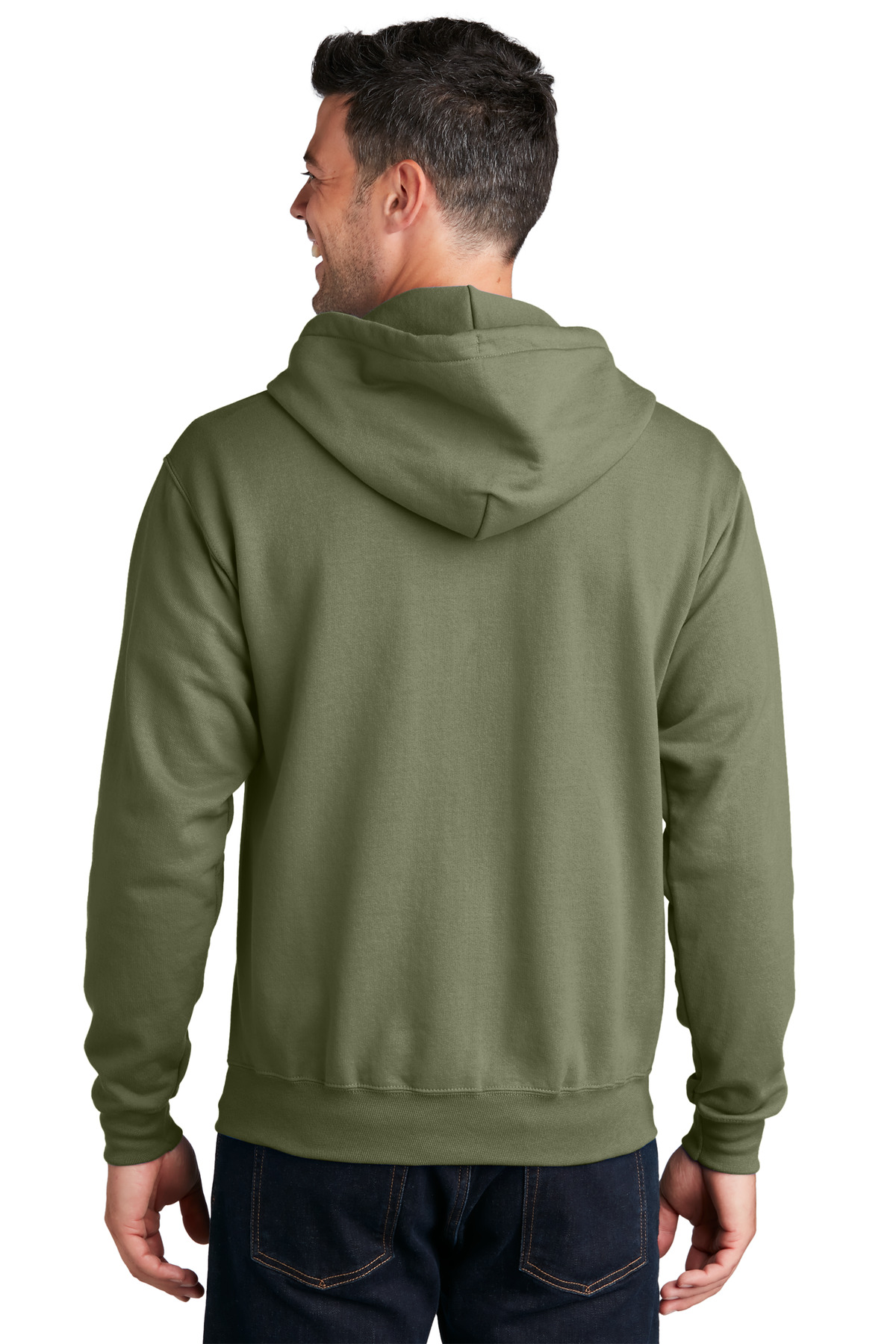 PC78ZH Port & Company - Core Fleece Full-Zip Hooded Sweatshirt - Back Image