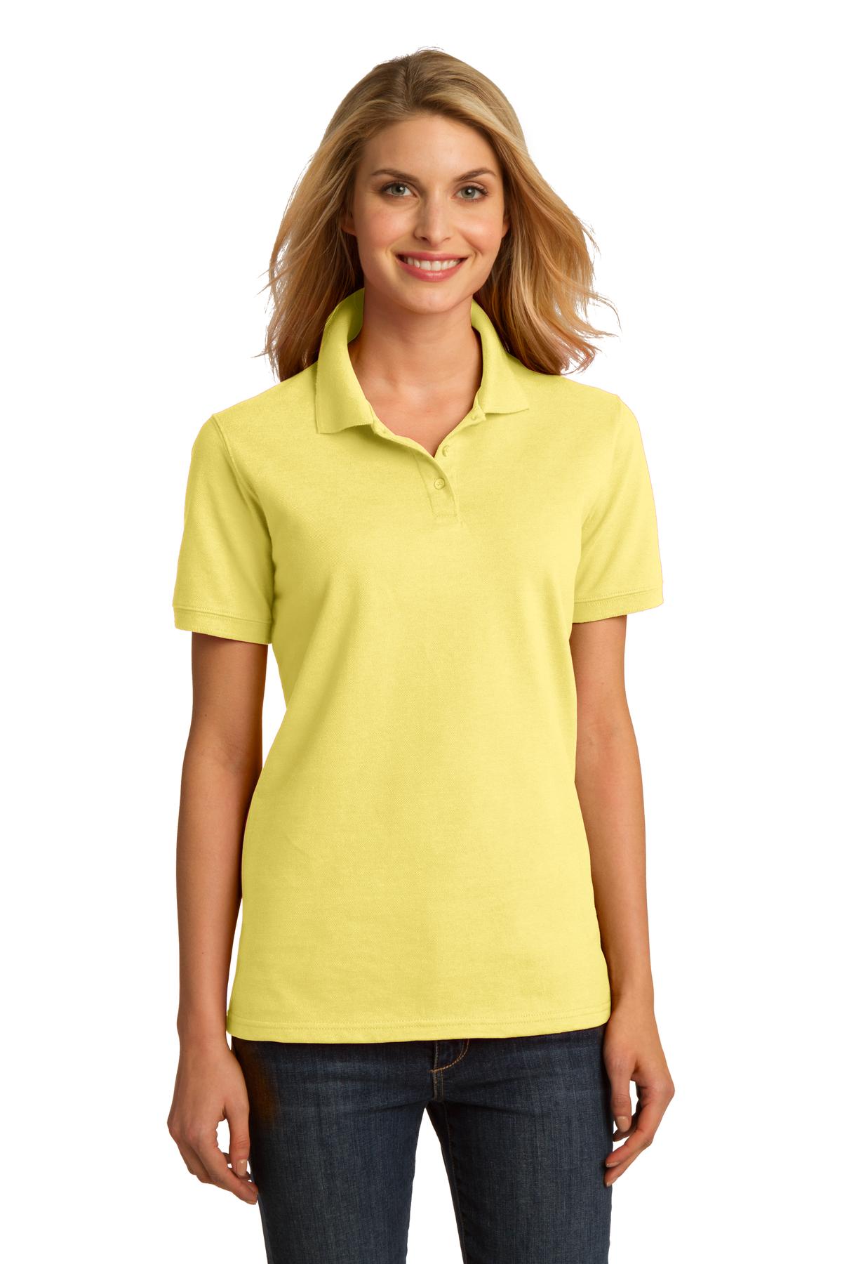 LKP150 Port & Company  Ladies Ring Spun Pique Polo.