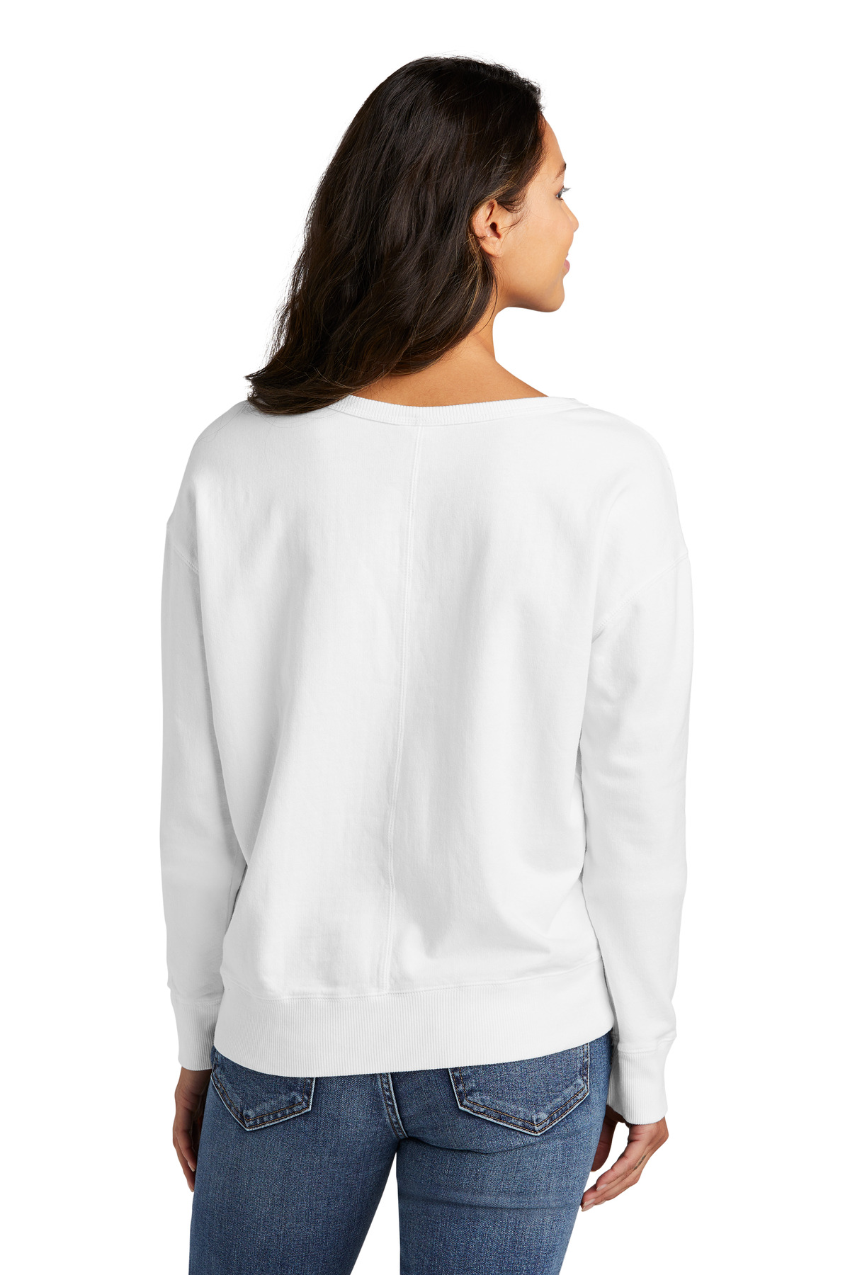 LPC098V Port & Company Ladies Beach Wash Garment-Dyed V-Neck Sweatshirt LPC098V Port & Company Ladies Beach Wash Garment-Dyed V-Neck Sweatshirt - Back Image