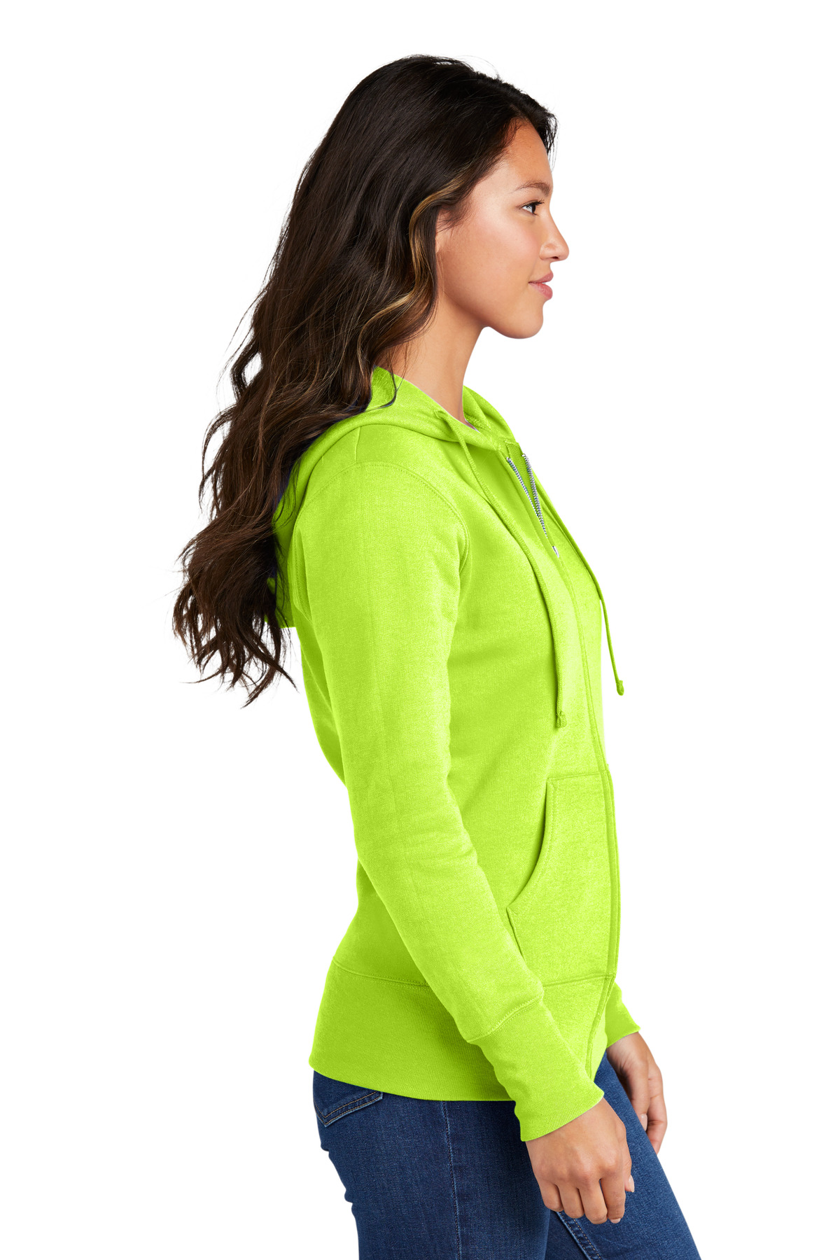 LPC78ZH Port & Company Ladies Core Fleece Full-Zip Hooded Sweatshirt. - Siide Image