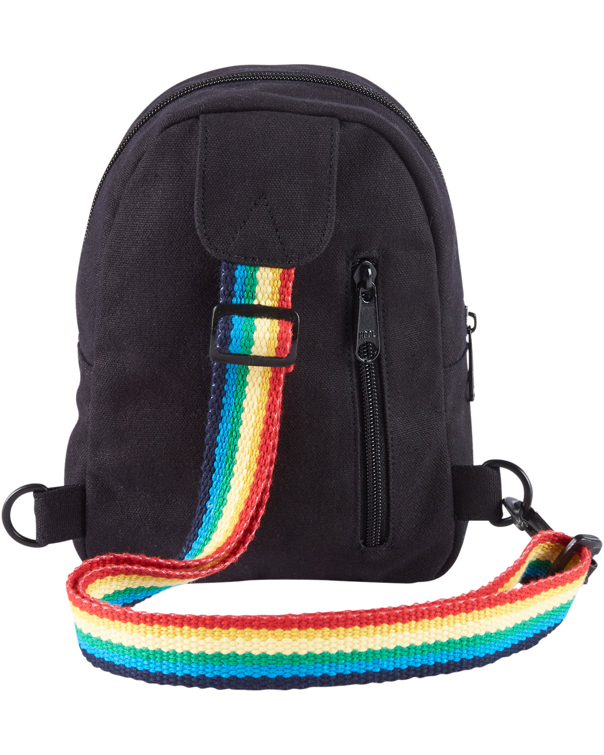 PP108 Prime Line b.free Rainbow Pride Recycled Cotton Crossbody Bag - Back Image