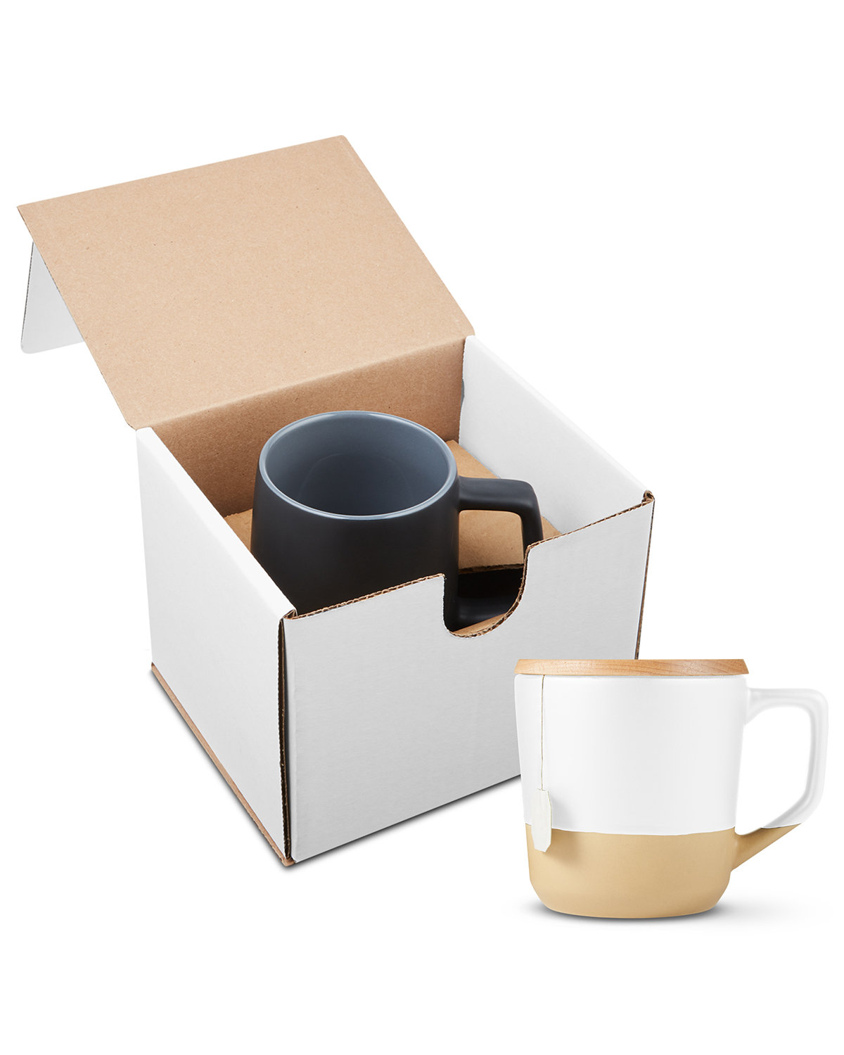 GCM116 Prime Line 16.5oz Boston Ceramic Mug With Wood Lid In Mailer GCM116 Prime Line 16.5oz Boston Ceramic Mug With Wood Lid In Mailer