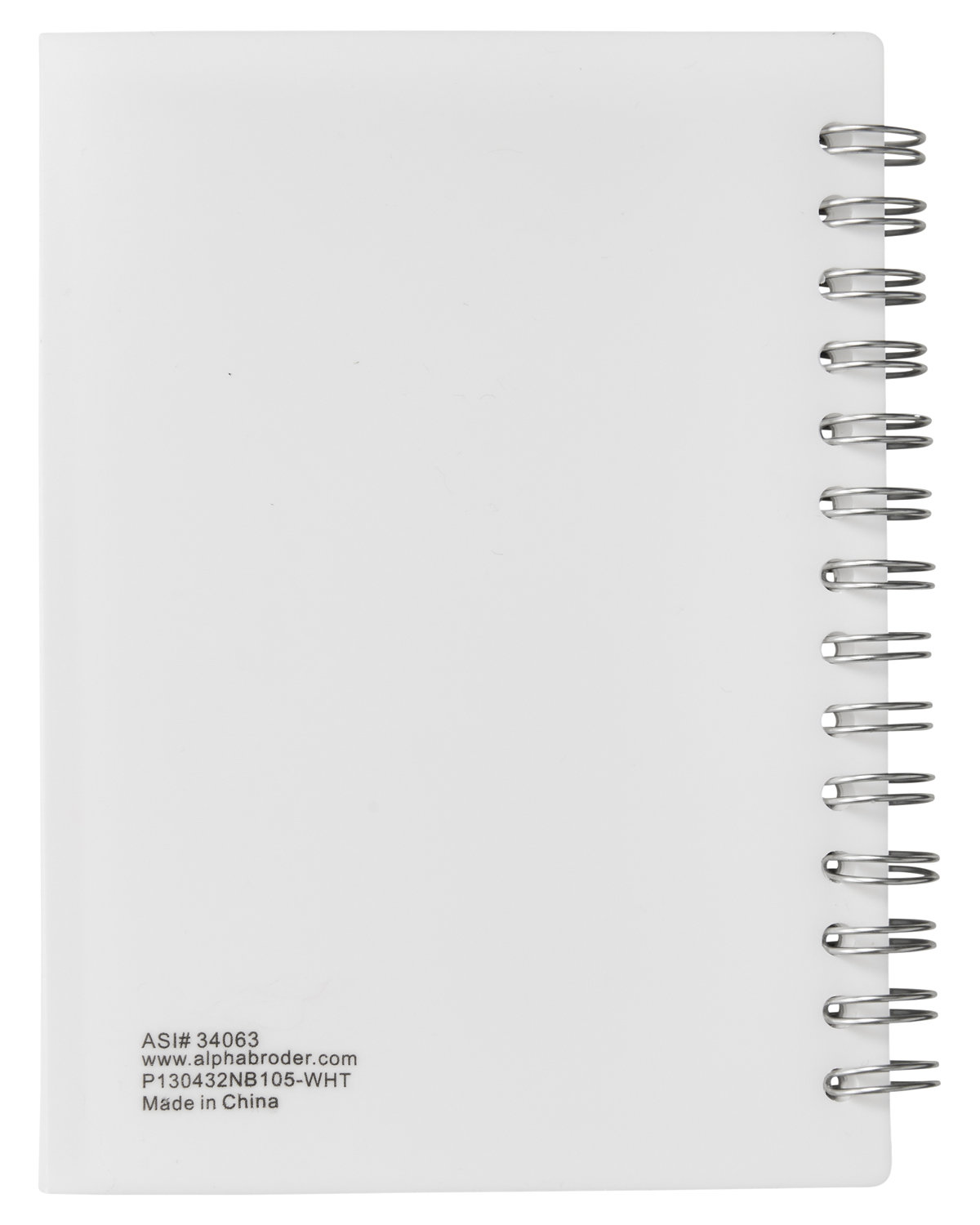 NB105 Prime Line Medium Spiral Curve Notebook NB105 Prime Line Medium Spiral Curve Notebook - Back Image