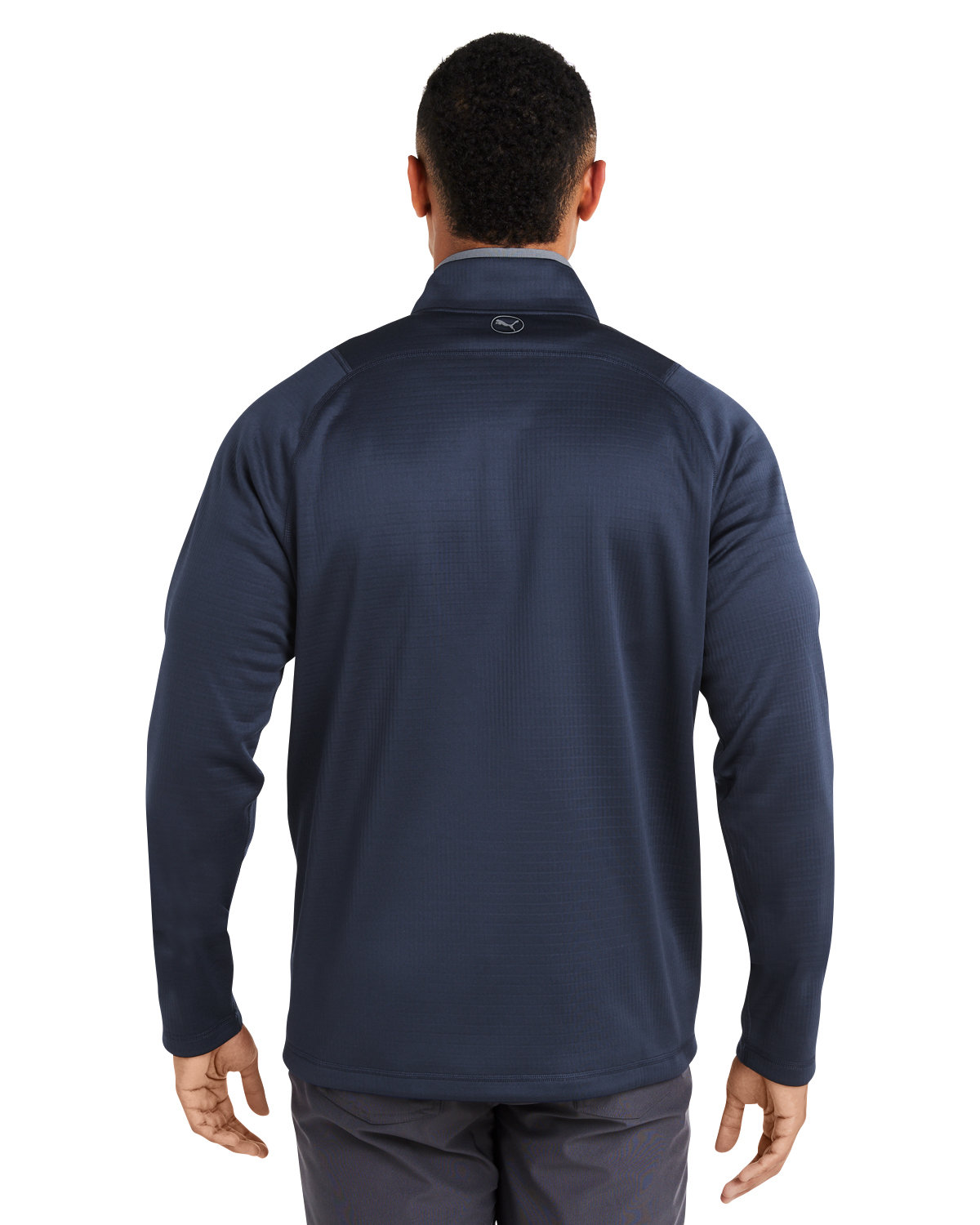 631105 Puma Mens Waffle Fleece Quarter-Zip - Back Image