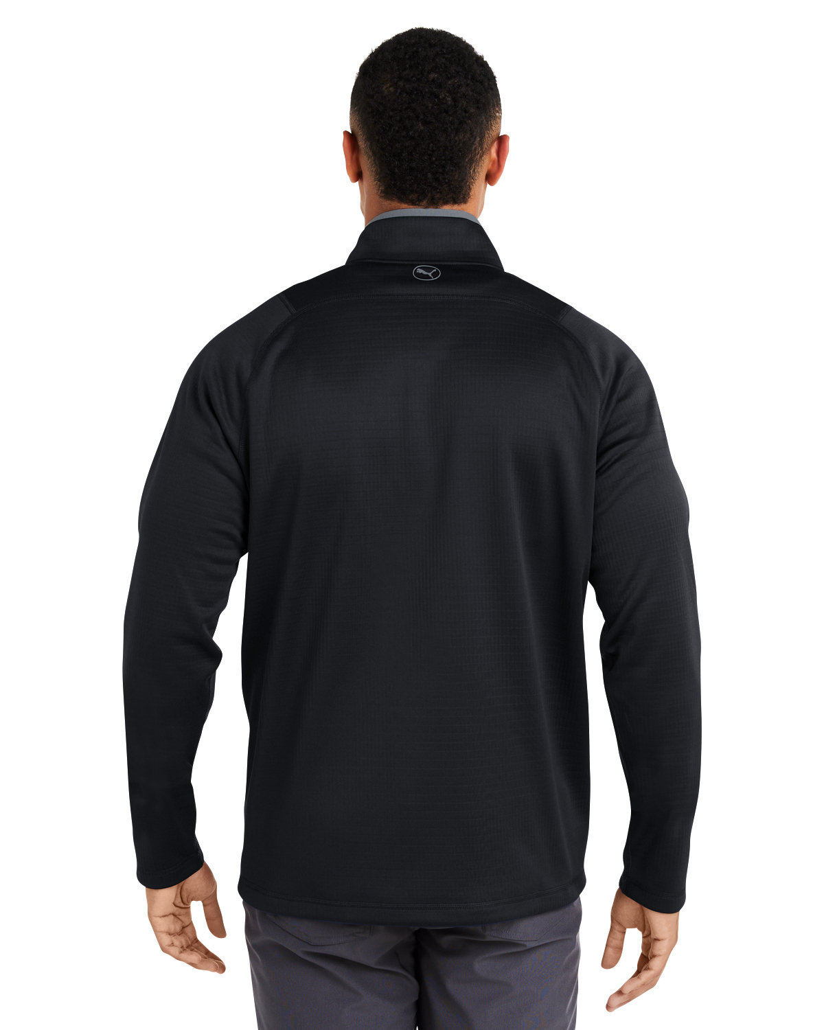 631105 Puma Mens Waffle Fleece Quarter-Zip - Back Image