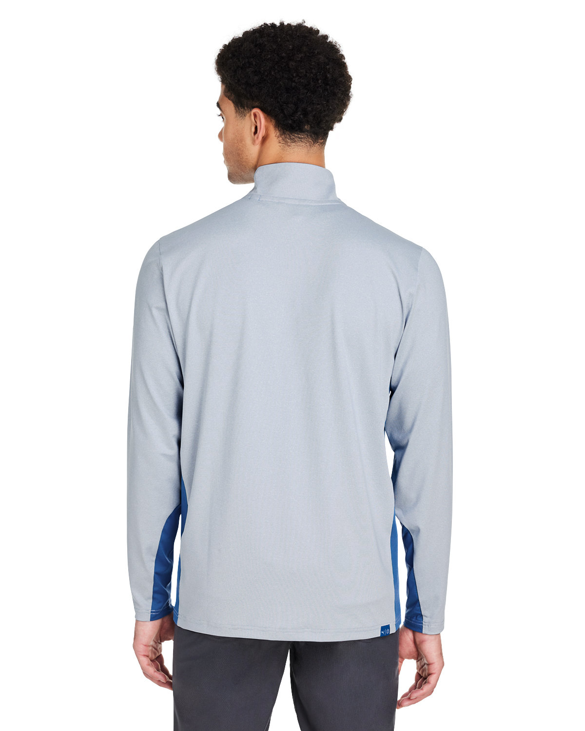 PG410 Puma Mens Mesa Stripe Quarter-Zip PG410 Puma Mens Mesa Stripe Quarter-Zip - Back Image