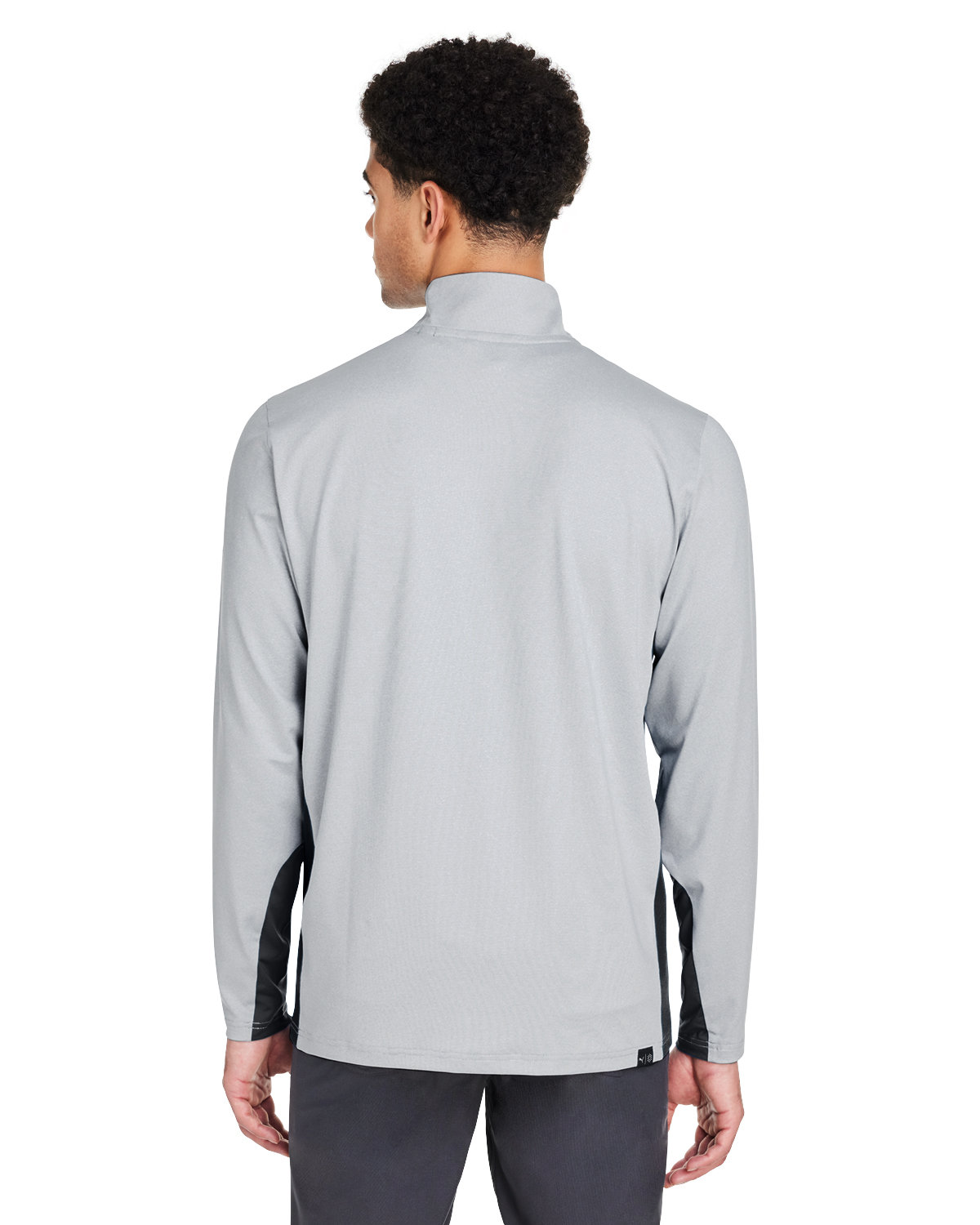 PG410 Puma Mens Mesa Stripe Quarter-Zip - Back Image