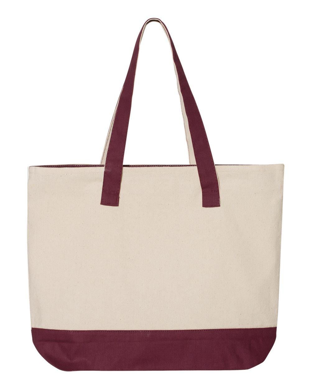 Q-Tees Direct to Film (DTF) Q1300 19L Zippered Tote Q-Tees Direct to Film (DTF) Q1300 19L Zippered Tote - Back Image