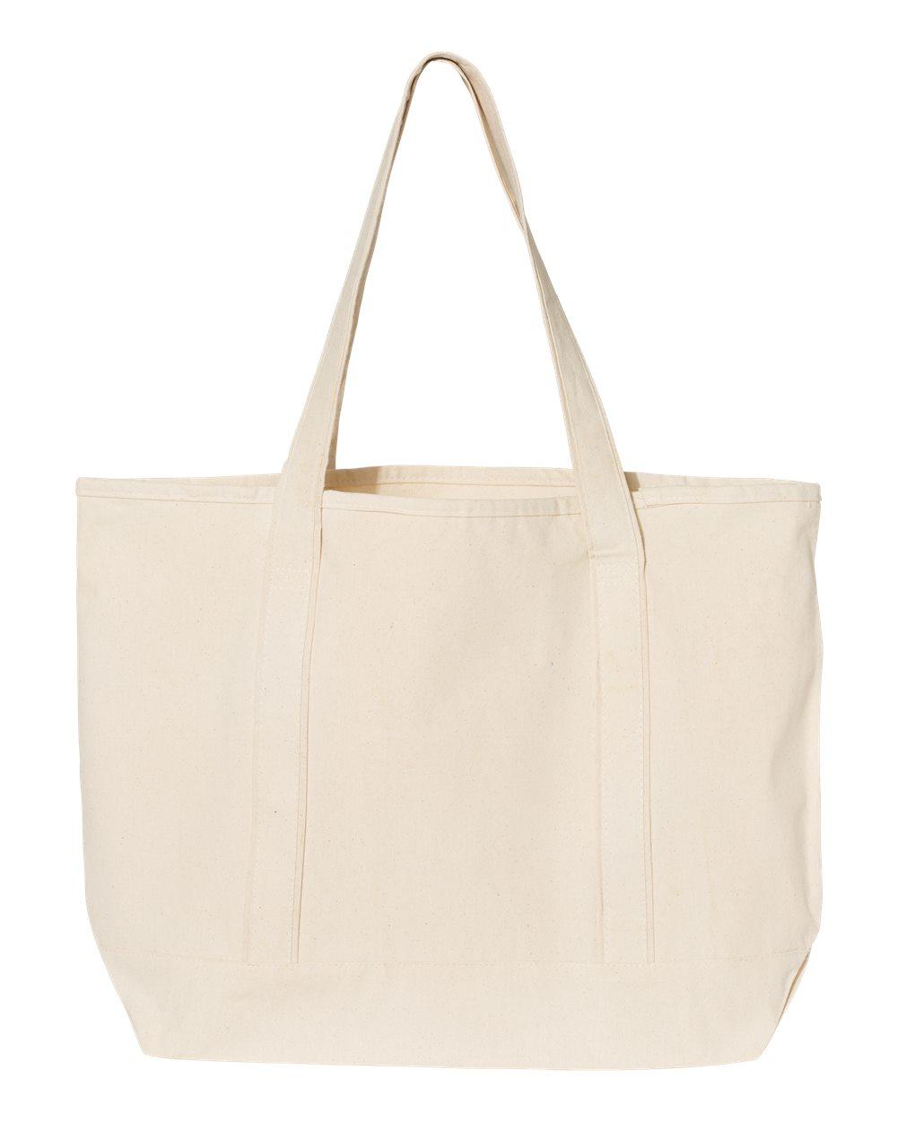 Q1500 Q-Tees 34.6L Large Canvas Deluxe Tote - Back Image
