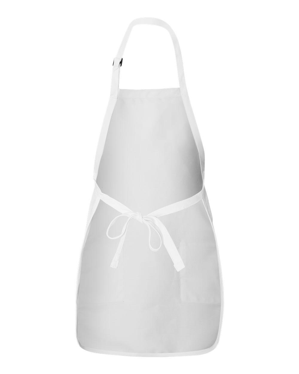Q4350 Q-Tees Full-Length Apron with Pockets - Back Image