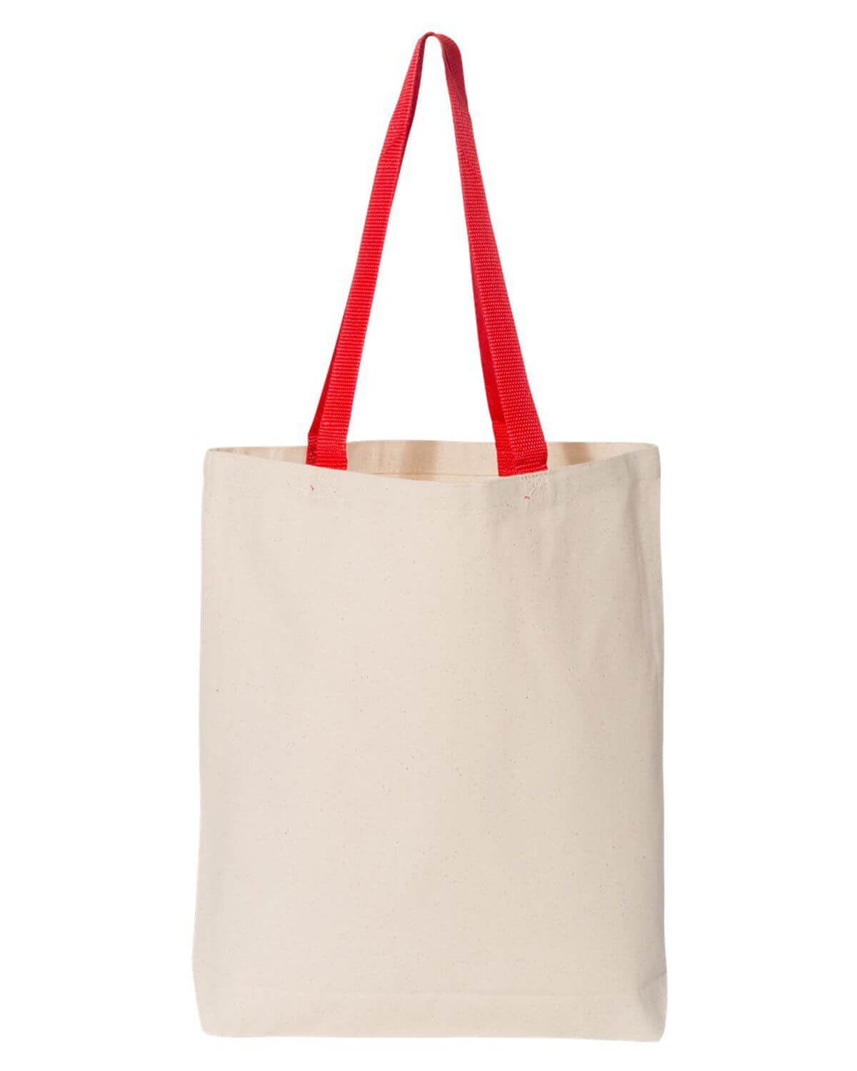 Q4400 Q-Tees 11L Canvas Tote with Contrast-Color Handles Q4400 Q-Tees 11L Canvas Tote with Contrast-Color Handles