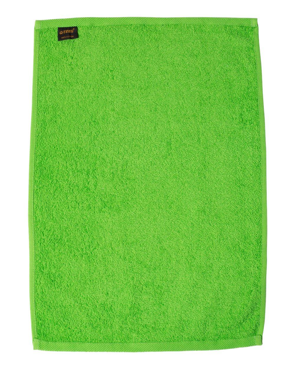 T200 Q-Tees Hemmed Hand Towel - Back Image