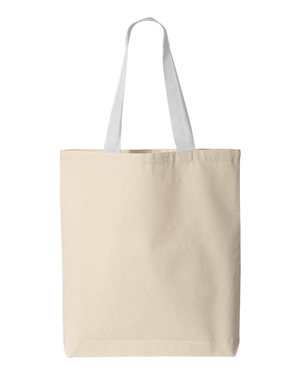 Q4400 Q-Tees 11L Canvas Tote with Contrast-Color Handles - Back Image