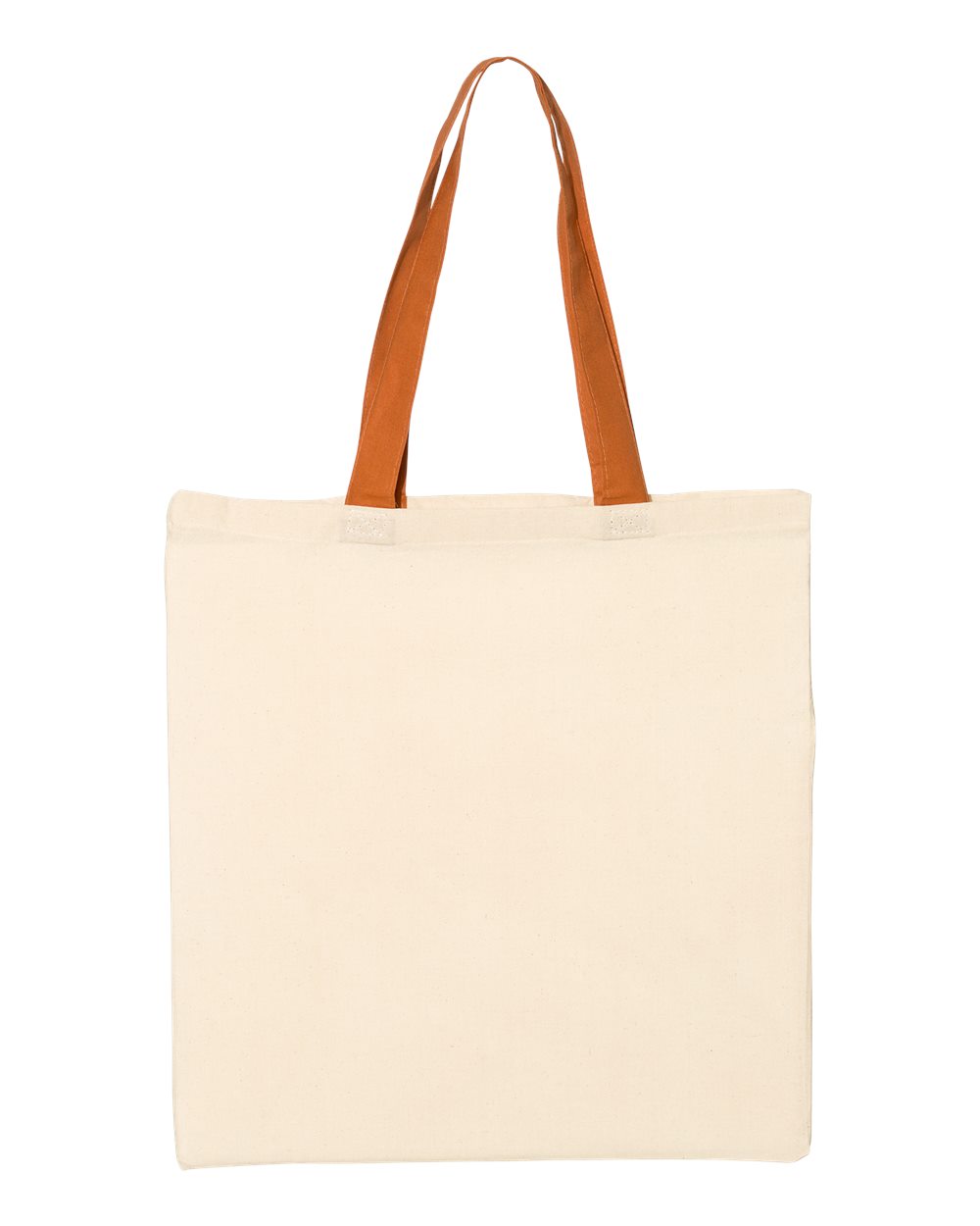 QTB6000 Q-Tees Economical Tote with Contrast-Color Handles