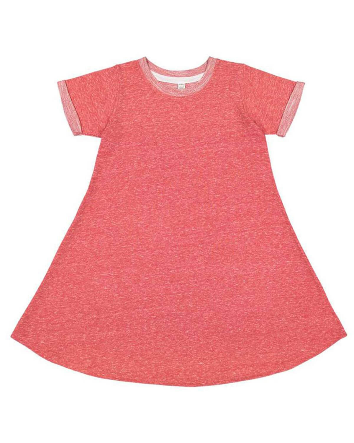 2679 Rabbit Skins Harborside Mélange French Terry Girls Twirl Dress Zoom Image