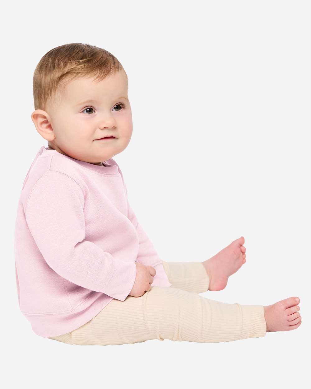 3417 Rabbit Skins Infant Crewneck Sweatshirt - Siide Image