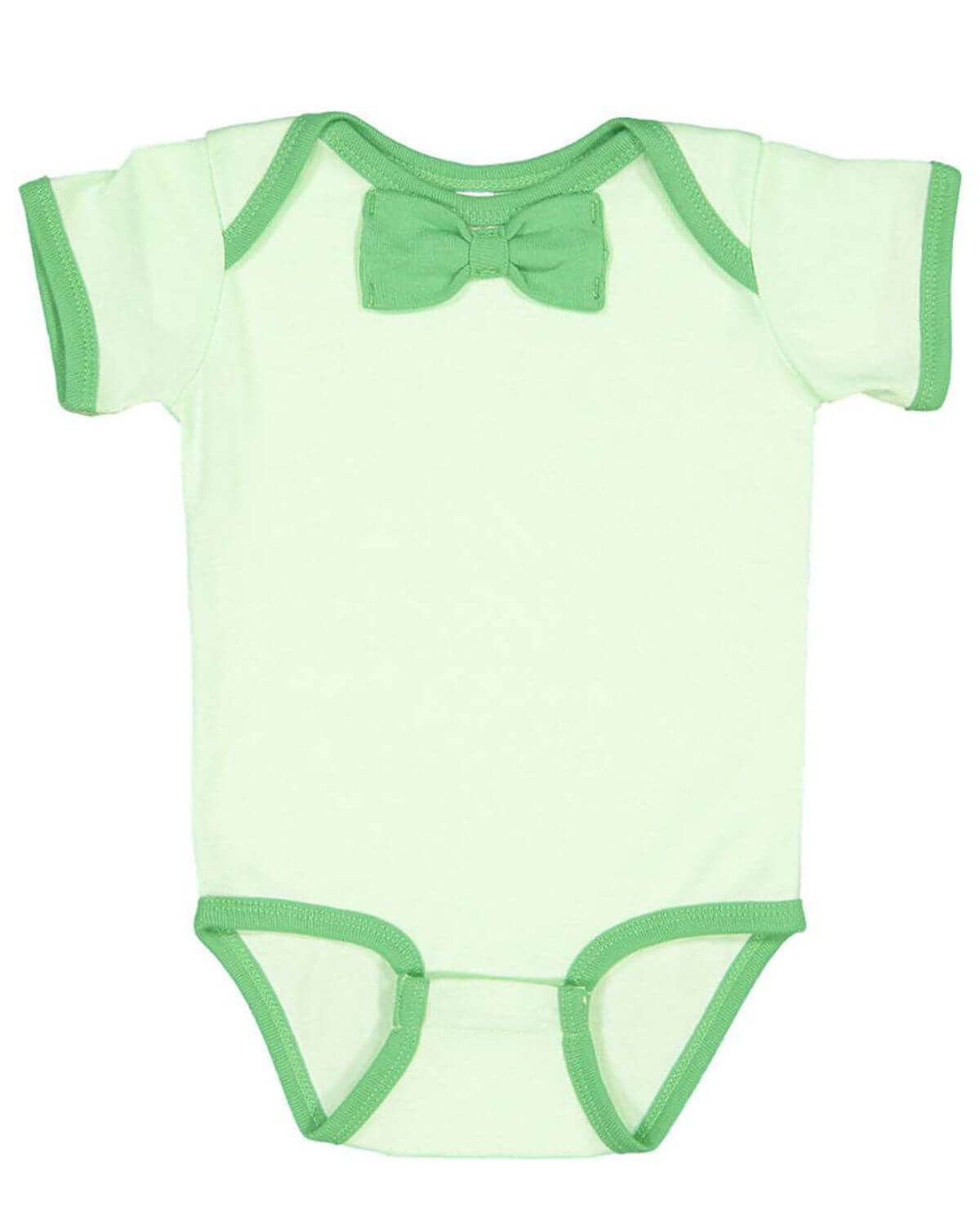 4407 Rabbit Skins Baby Rib Infant Bow Tie Bodysuit