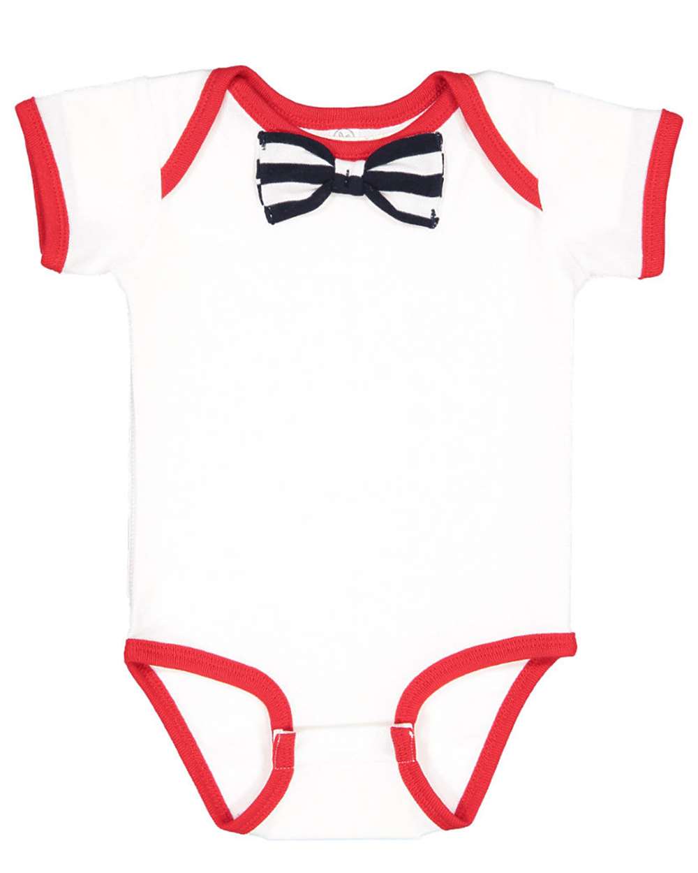 4407 Rabbit Skins Baby Rib Infant Bow Tie Bodysuit Zoom Image