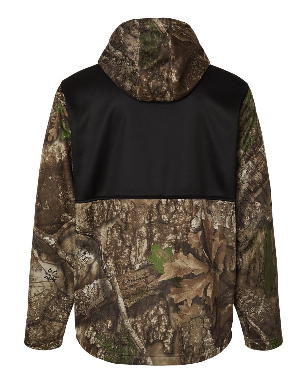 RT5204 RealTree Unisex Performance Colorblocked Full-Zip Hooded Sweatshirt - Back Image