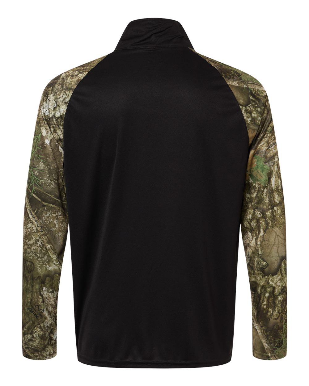 RT5703 RealTree Unisex Performance Colorblocked Quarter-Zip Pullover - Back Image