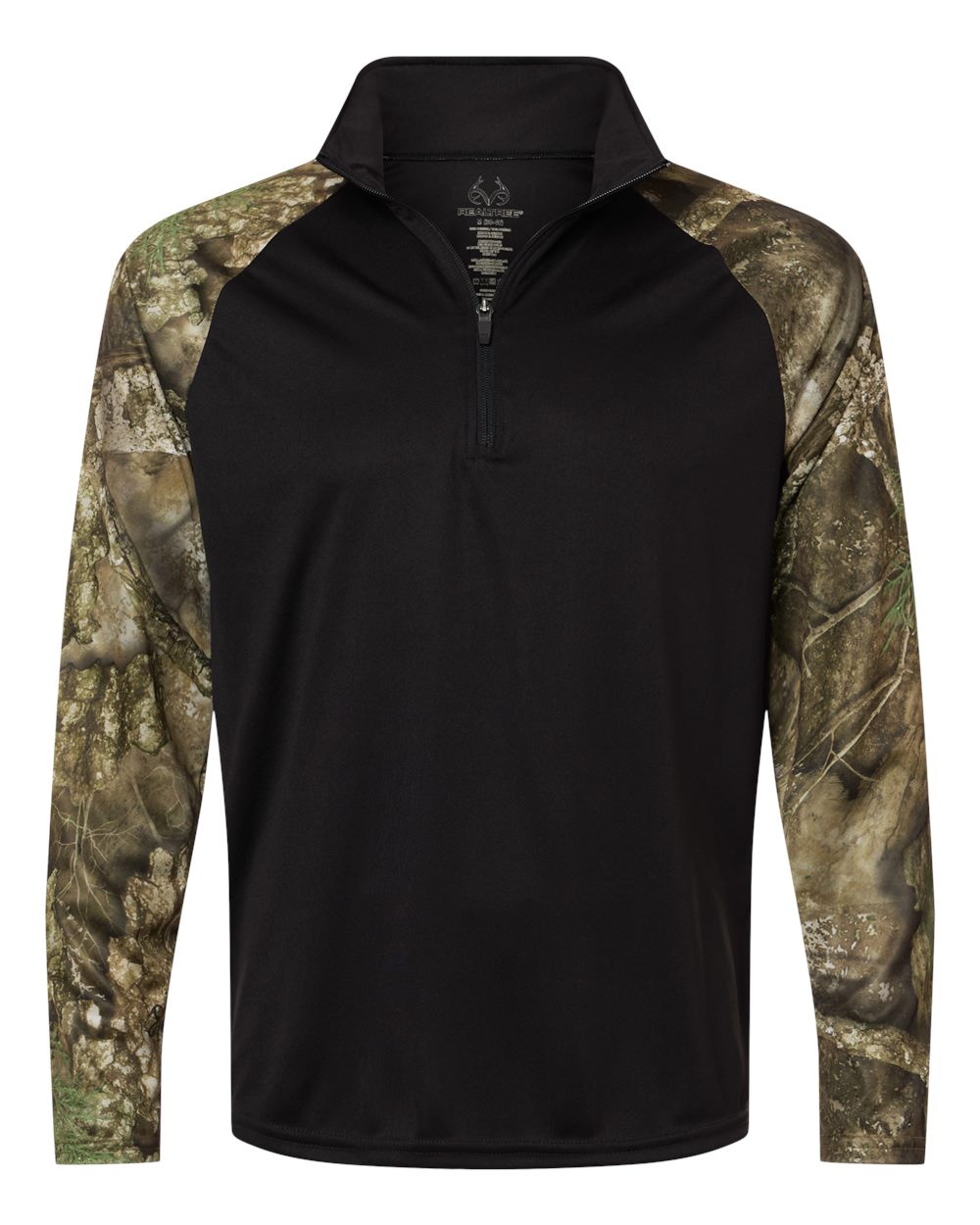 RT5703 RealTree Unisex Performance Colorblocked Quarter-Zip Pullover