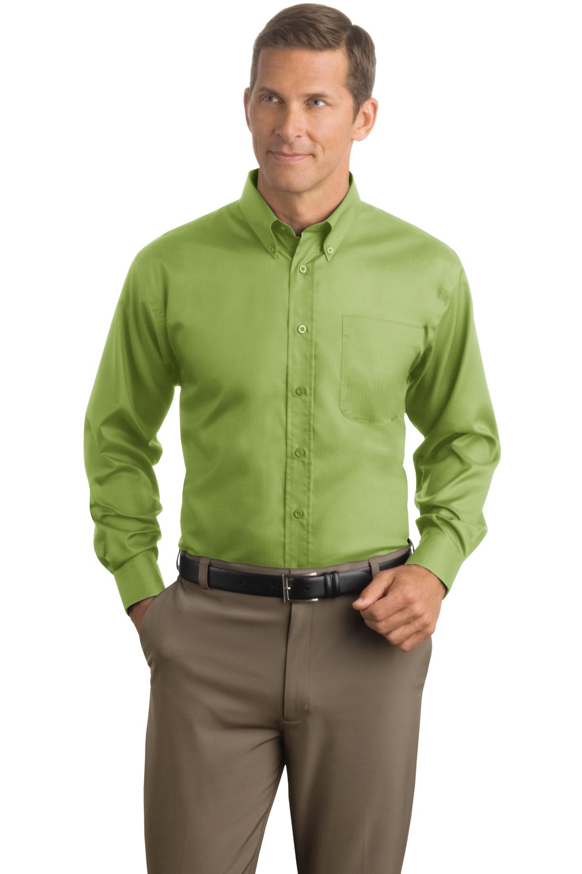 RH38 Red House - Herringbone Non-Iron Button-Down Shirt.