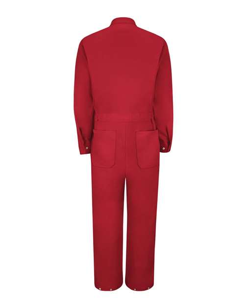 CC18EXT Red Kap Zip-Front Cotton Coverall Additional Sizes - Back Image