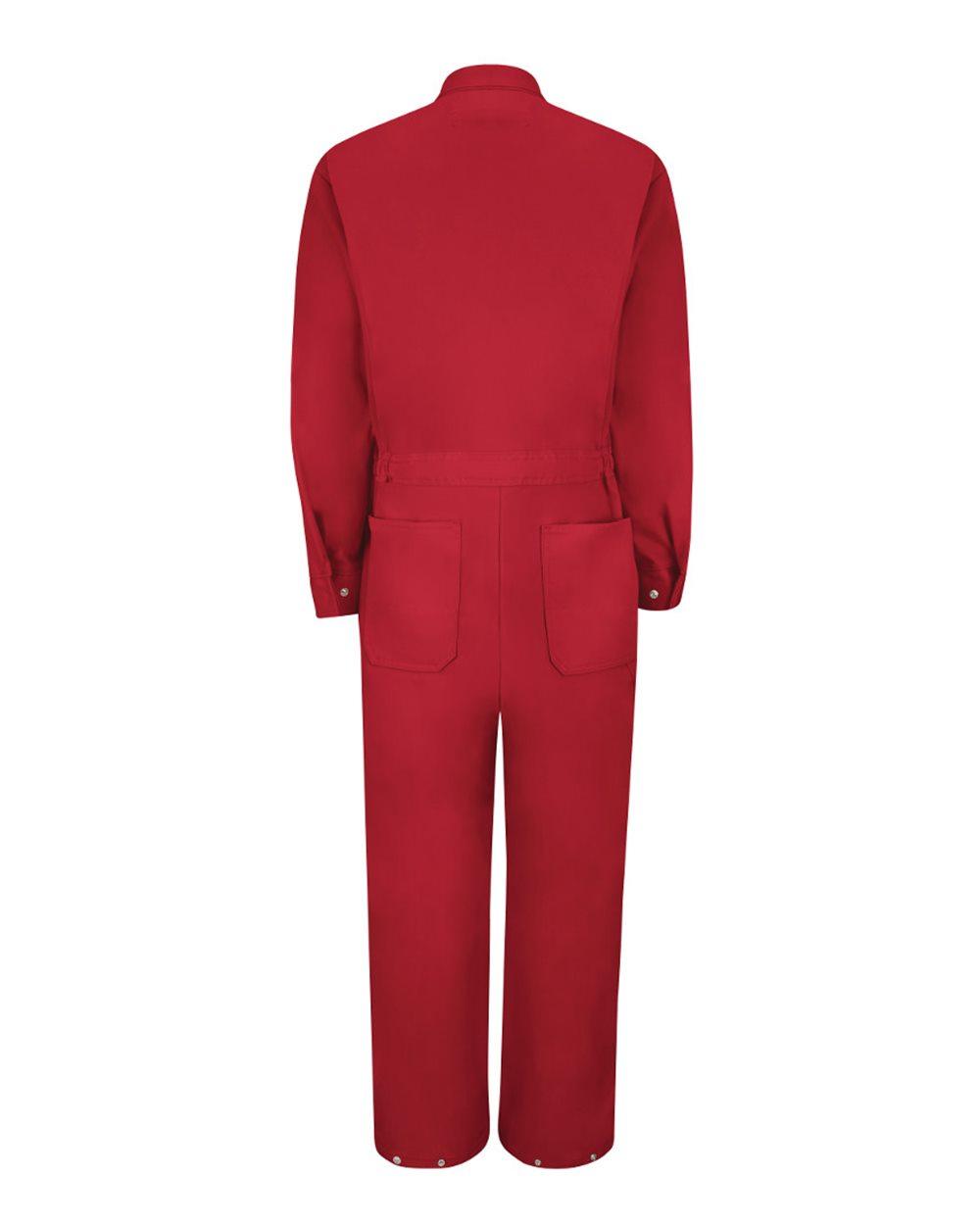 CC18L Red Kap Zip-Front Cotton Coverall Long Sizes - Back Image