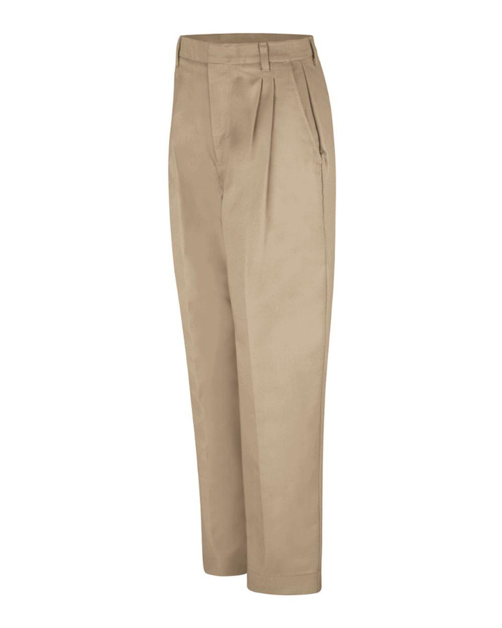 PT39 Red Kap Womens Pleated Twill Slacks - Siide Image