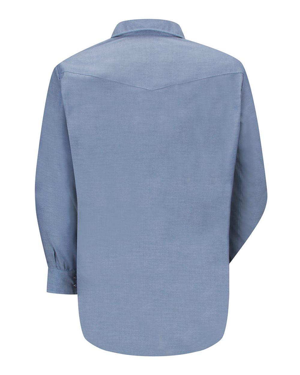 SC14 Red Kap Deluxe Western Style Long Sleeve Shirt - Back Image