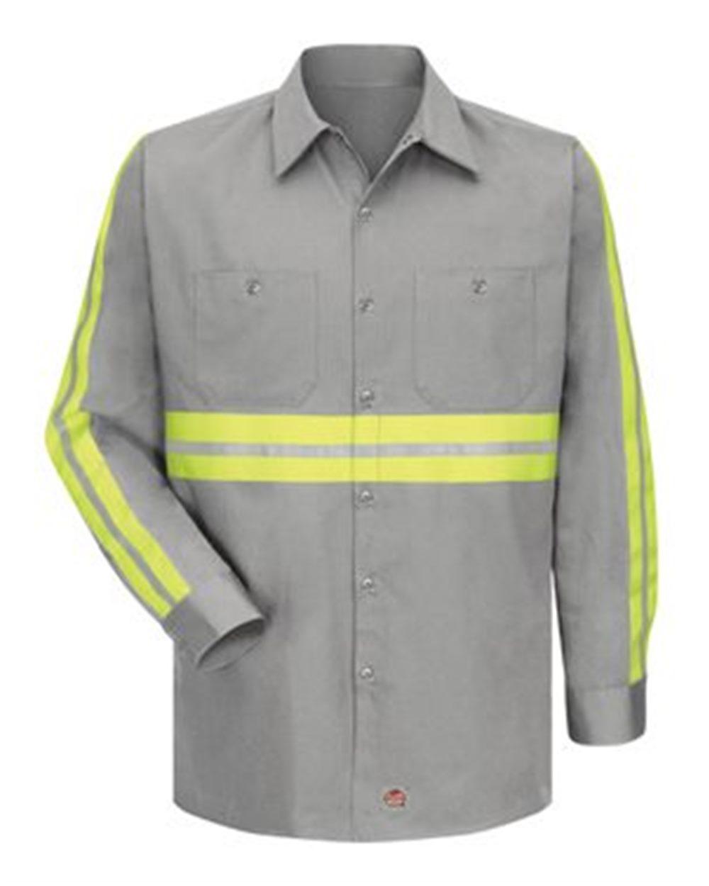 SC30E Red Kap Enhanced Visibility Long Sleeve Cotton Work Shirt SC30E Red Kap Enhanced Visibility Long Sleeve Cotton Work Shirt