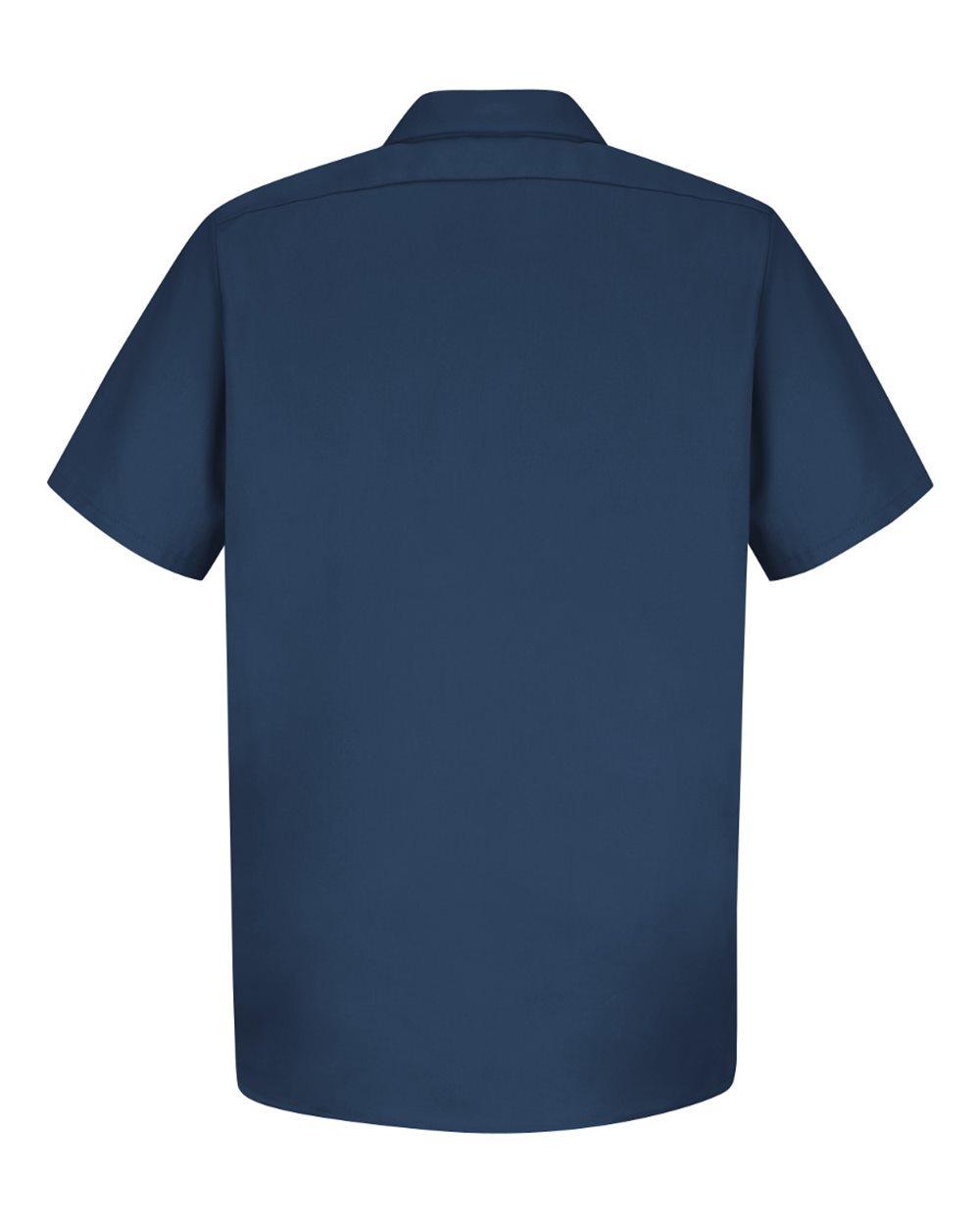 SC40 Red Kap Cotton Short Sleeve Uniform Shirt - Back Image