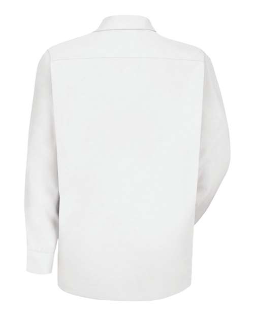 SP16L Red Kap Specialized Pocketless Long Sleeve Workshirt Long Sizes - Back Image