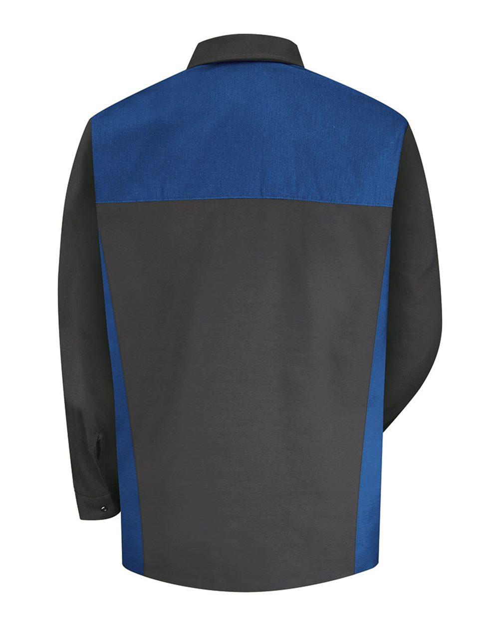 SP18 Red Kap Long Sleeve Motorsports Shirt - Back Image