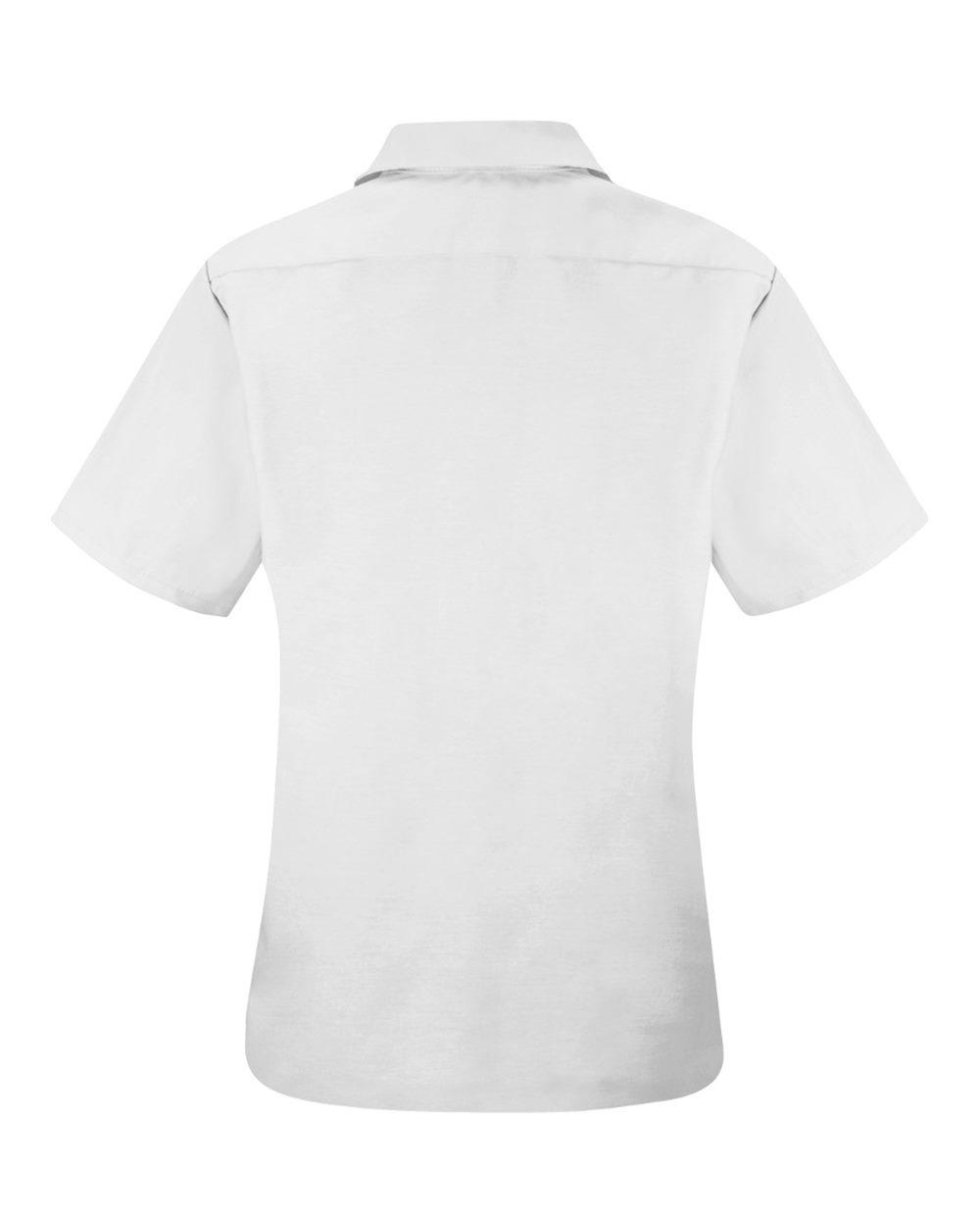SP25 Red Kap Womens Short Sleeve Specialized Pocketless Work Shirt - Back Image