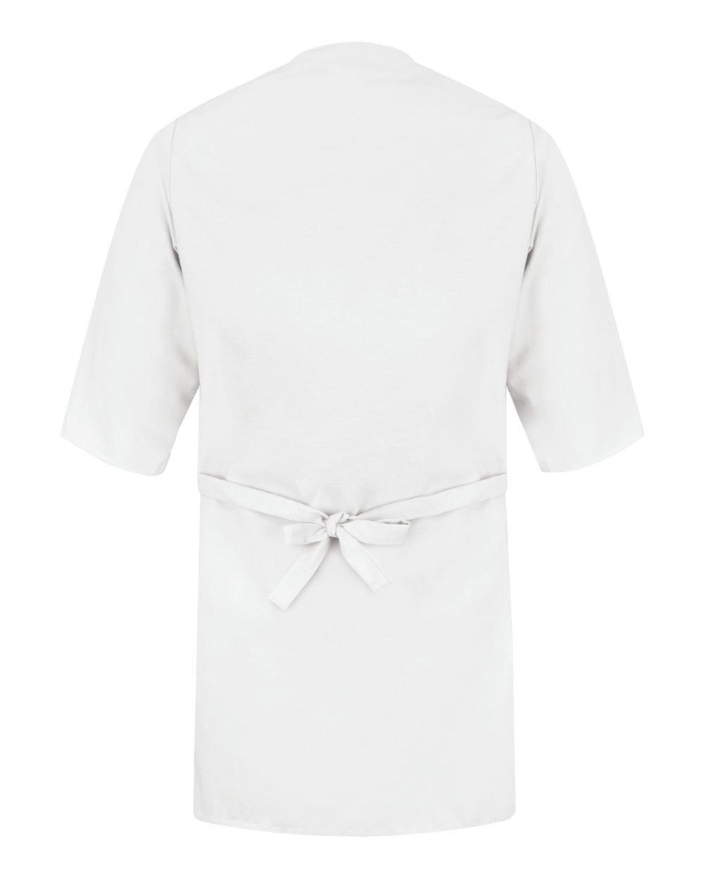 WP18 Red Kap Collarless Poplin Butcher Wrap - Back Image