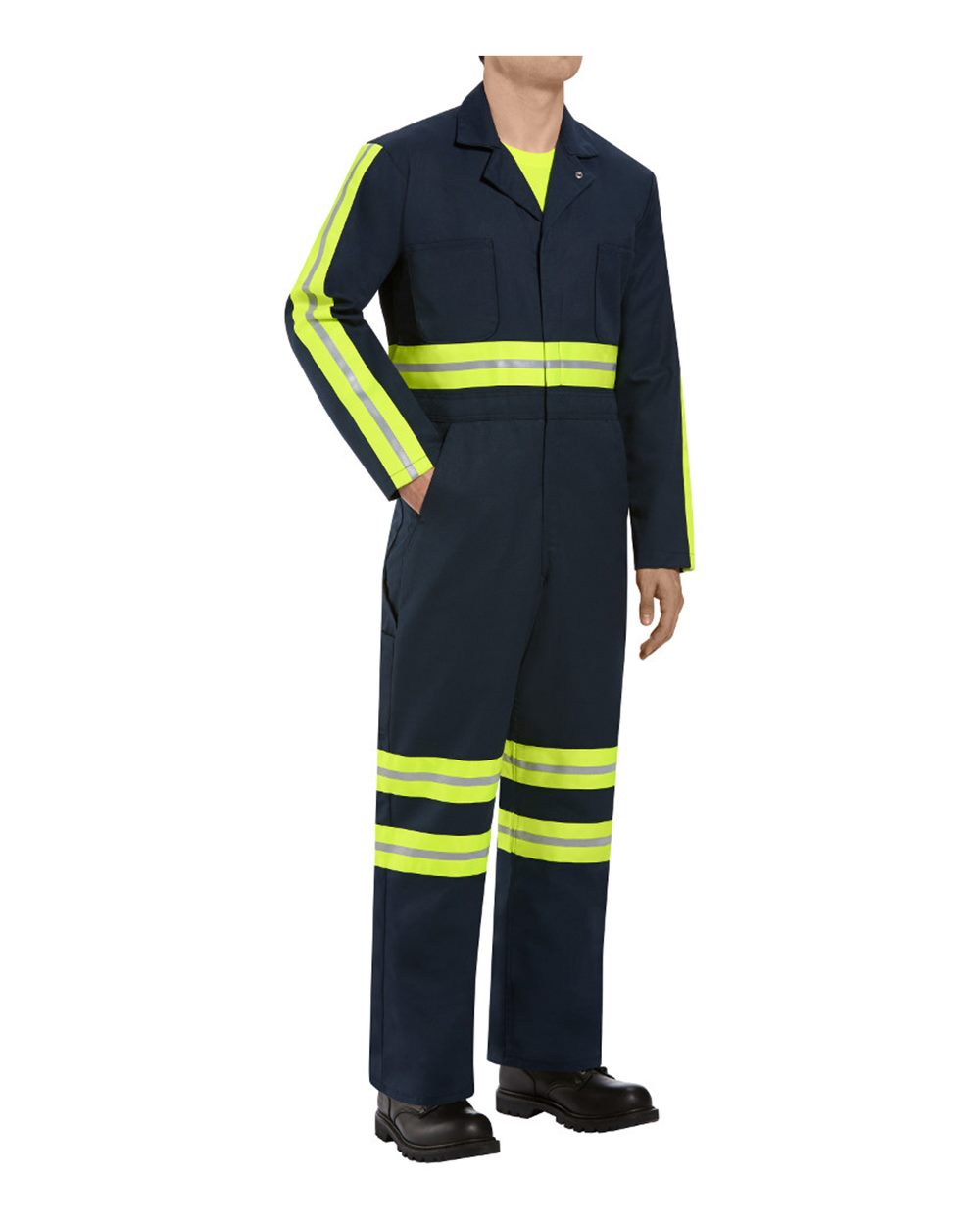 CT10ENL Red Kap Enhanced Visibility Action Back Coverall - Long Sizes CT10ENL Red Kap Enhanced Visibility Action Back Coverall - Long Sizes