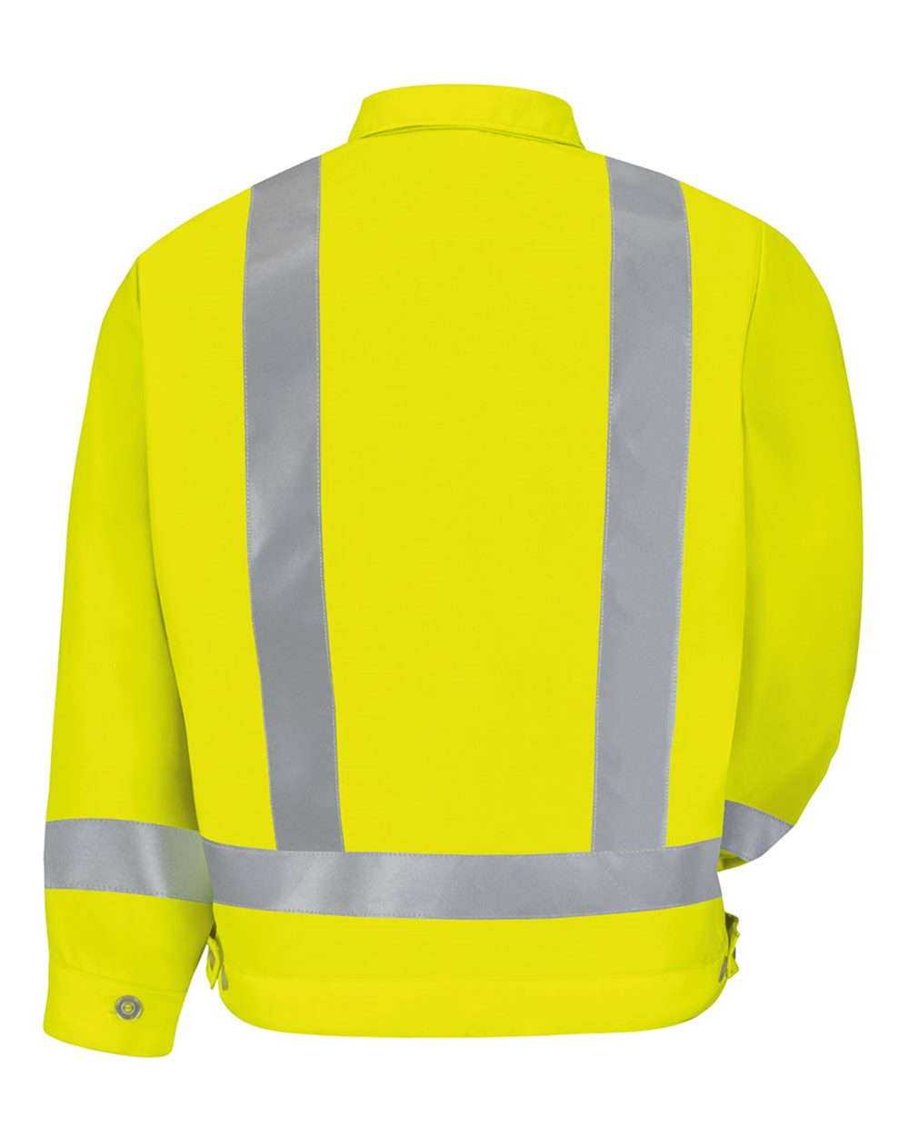 JY32L Red Kap Hi-Visibility Ike Jacket - Long Sizes - Back Image