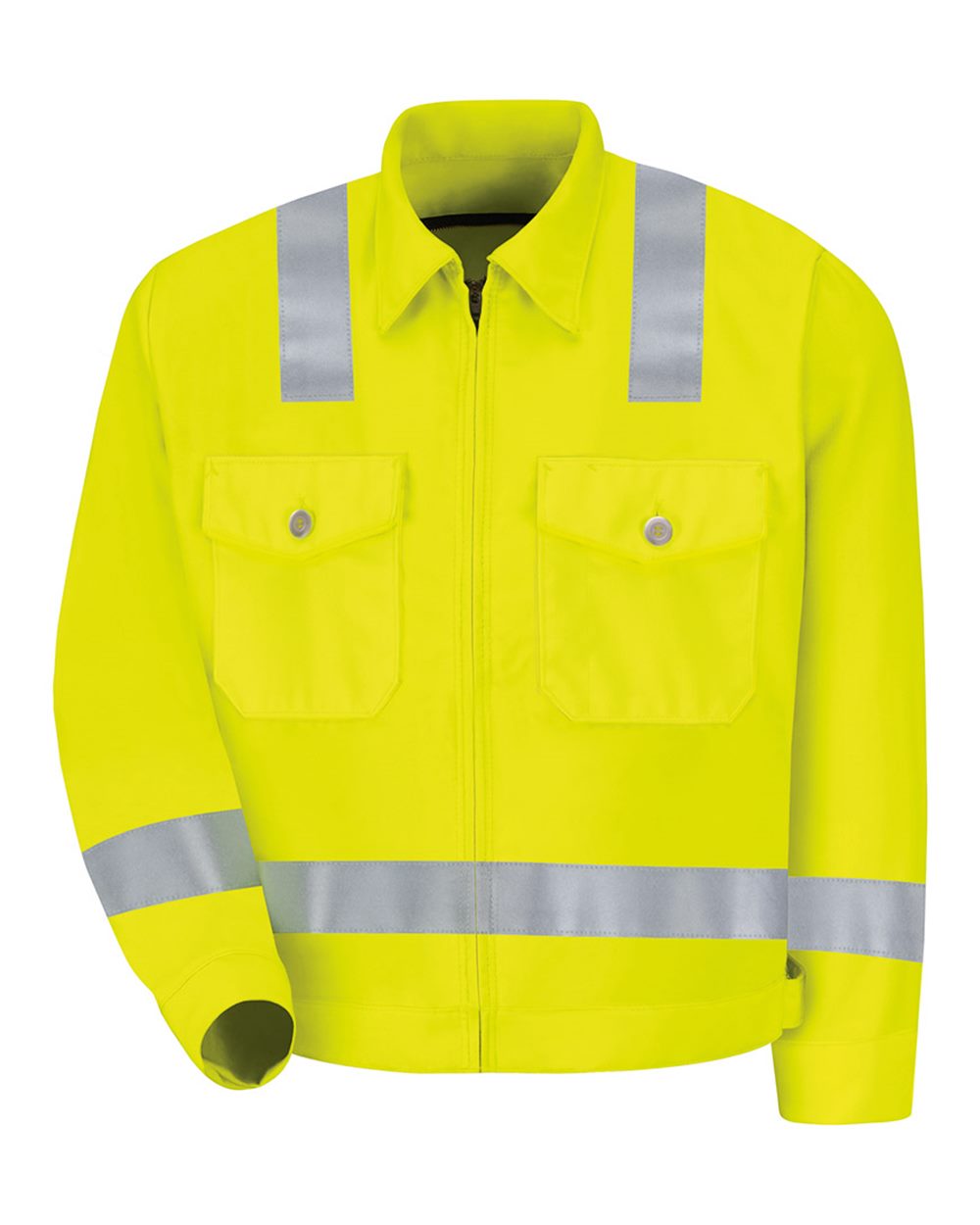 JY32L Red Kap Hi-Visibility Ike Jacket - Long Sizes
