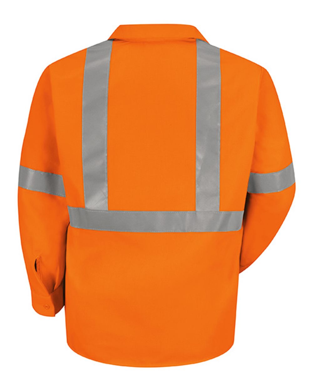 SS14HV Red Kap High Visibility Safety Long Sleeve Work Shirt SS14HV Red Kap High Visibility Safety Long Sleeve Work Shirt - Back Image