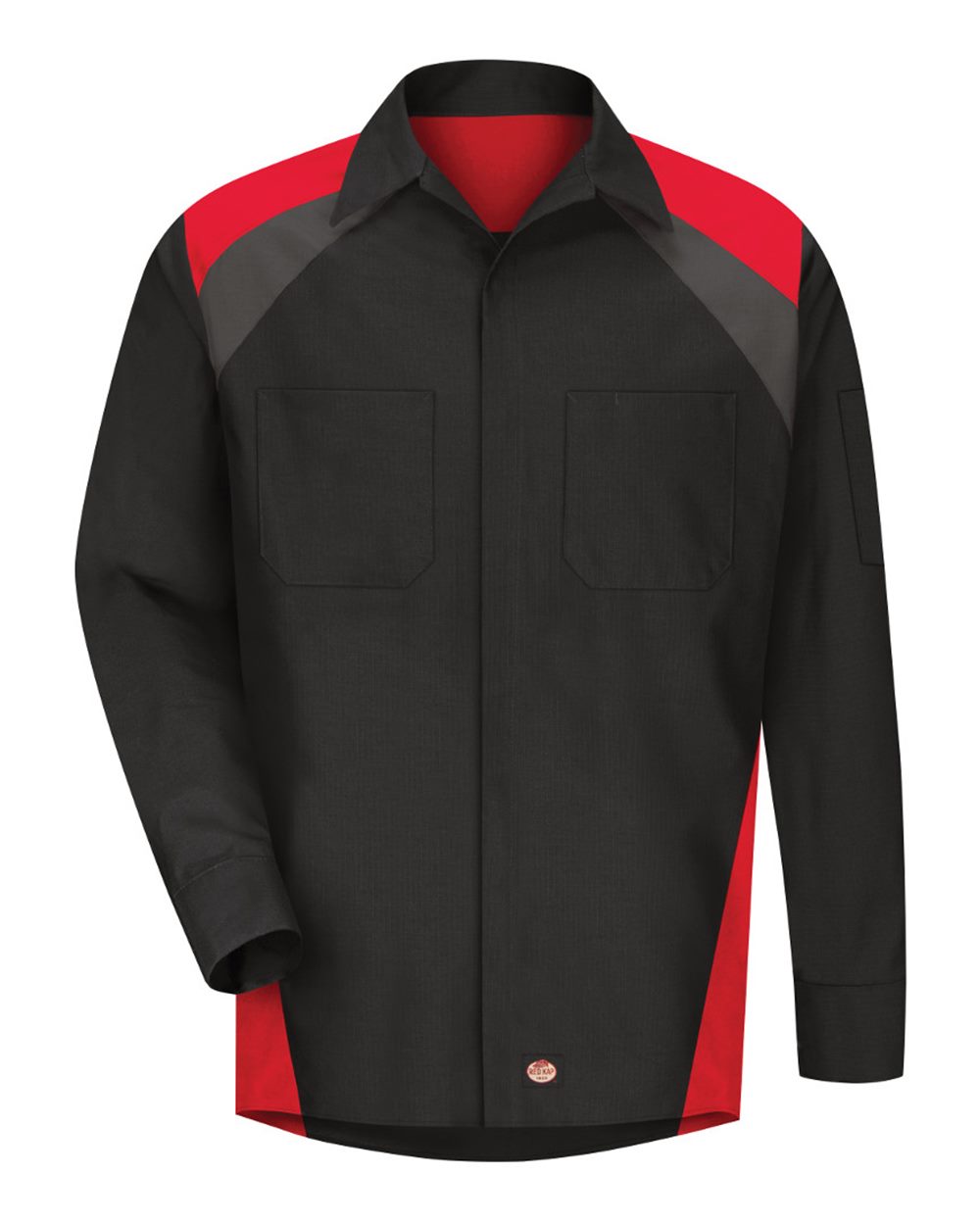 SY18L Red Kap Long Sleeve Tri-Color Shop Shirt - Long Sizes