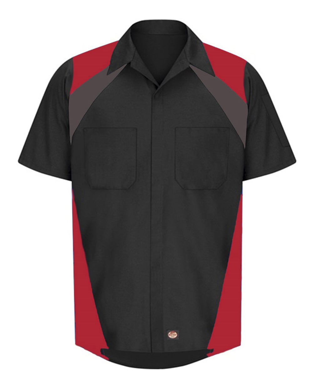SY28 Red Kap Tri-Color Short Sleeve Shop Shirt Zoom Image