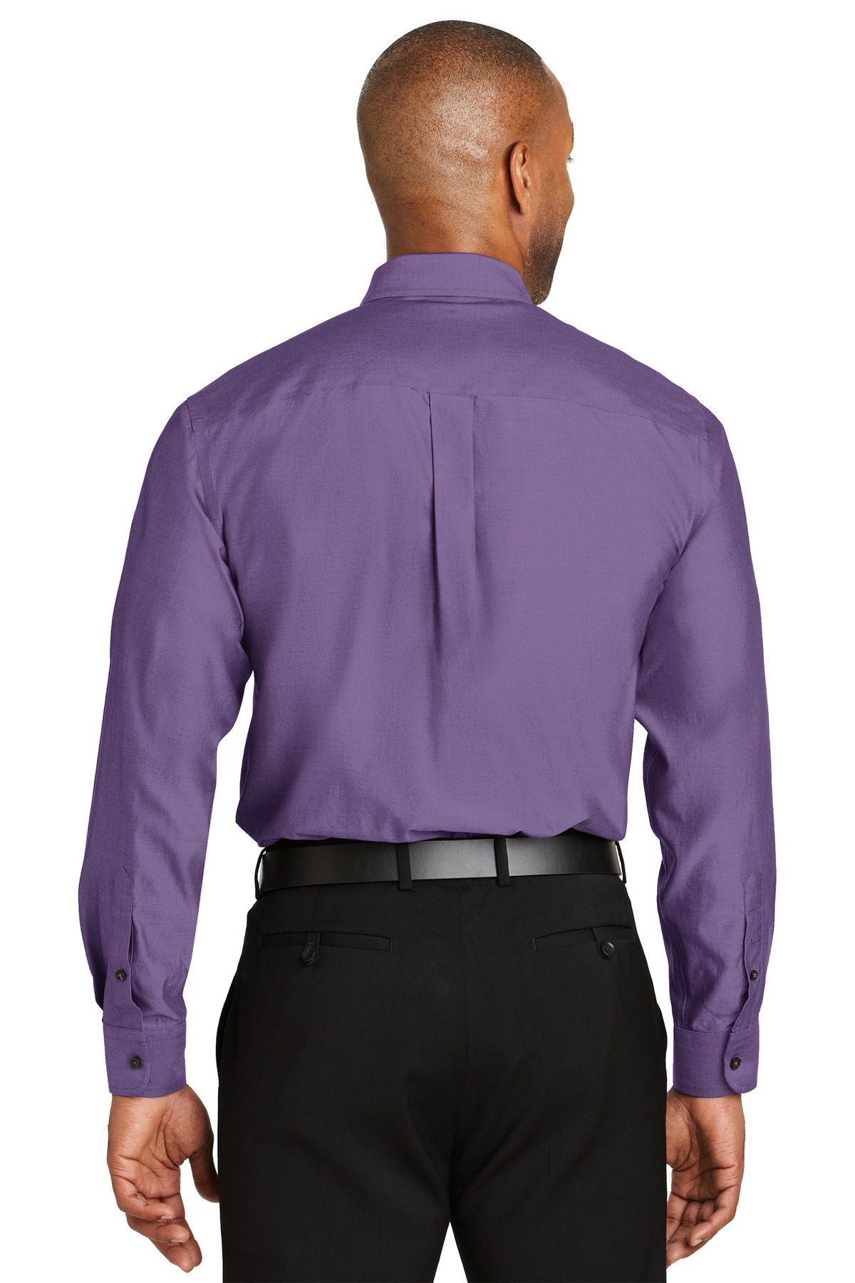 RH24 Red House - Non-Iron Pinpoint Oxford Shirt. - Back Image